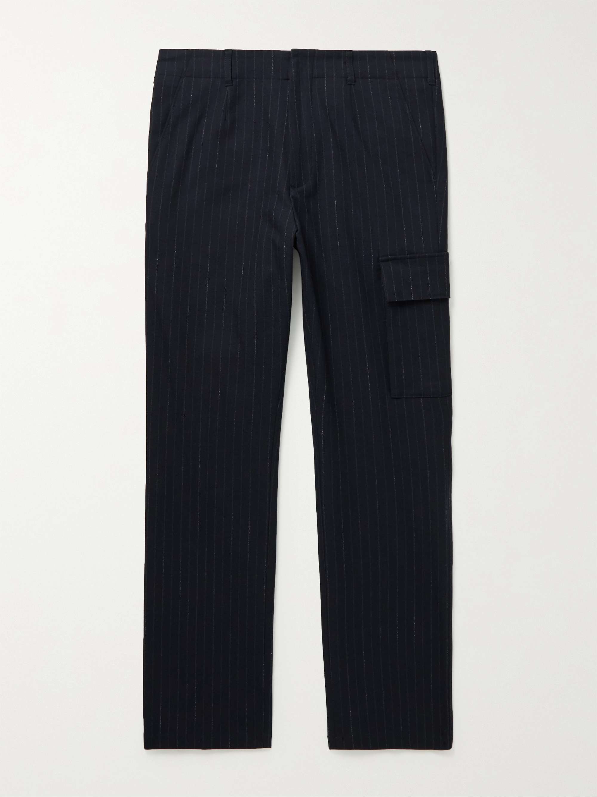 PAUL SMITH Slim-Fit Pinstriped Cotton-Blend Trousers