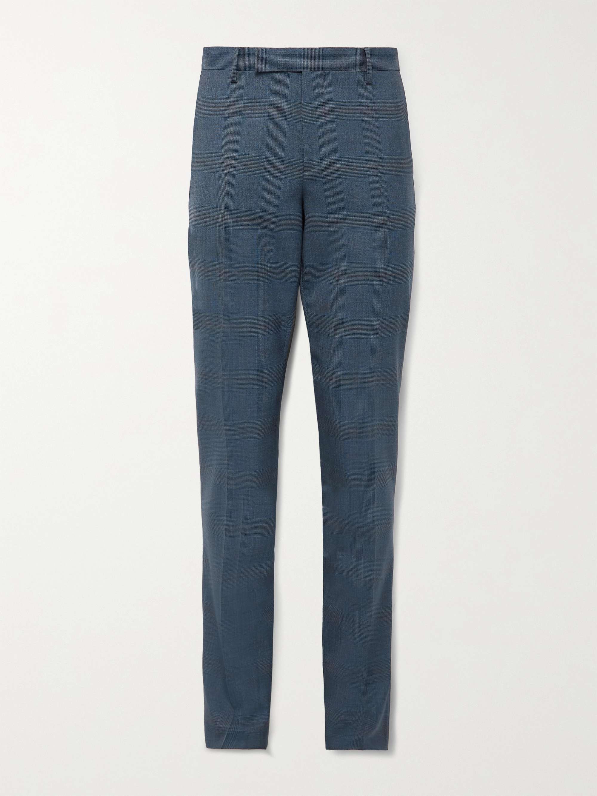 PAUL SMITH Slim-Fit Prince of Wales Checked Wool-Blend Suit Trousers
