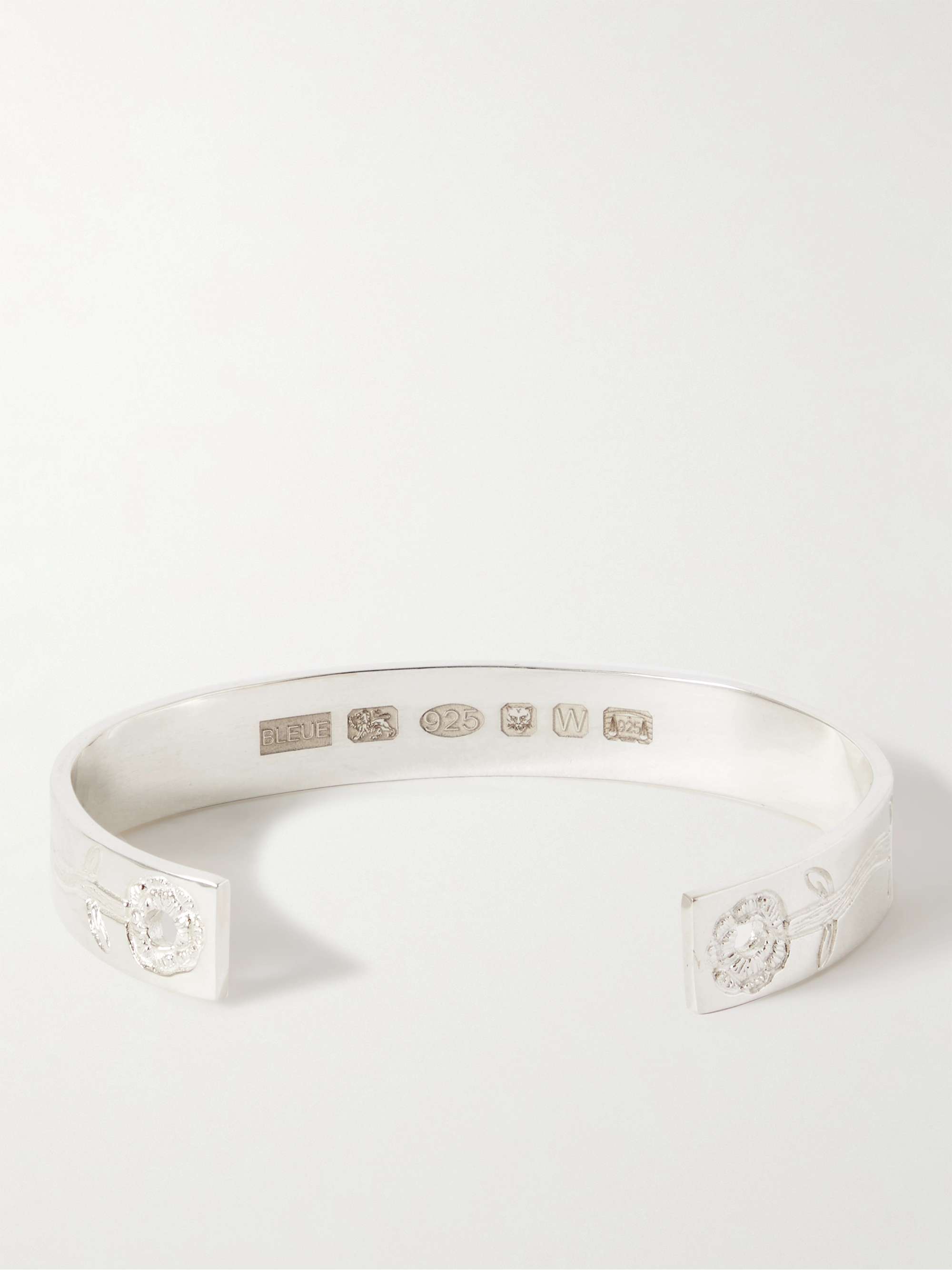 BLEUE BURNHAM The Climbing Rose Engraved Sterling Silver Cuff