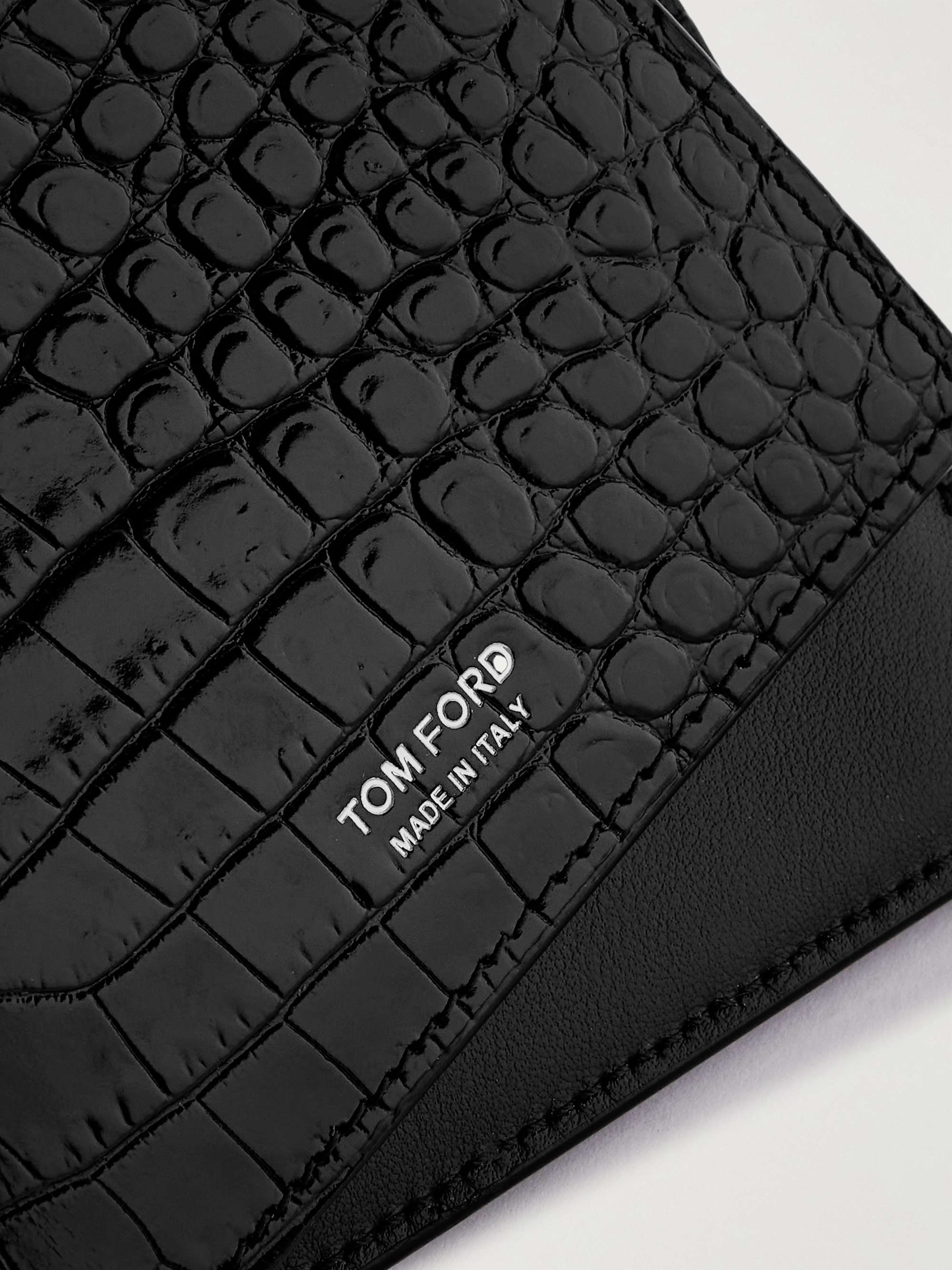 TOM FORD Croc-Effect Leather Billfold Wallet