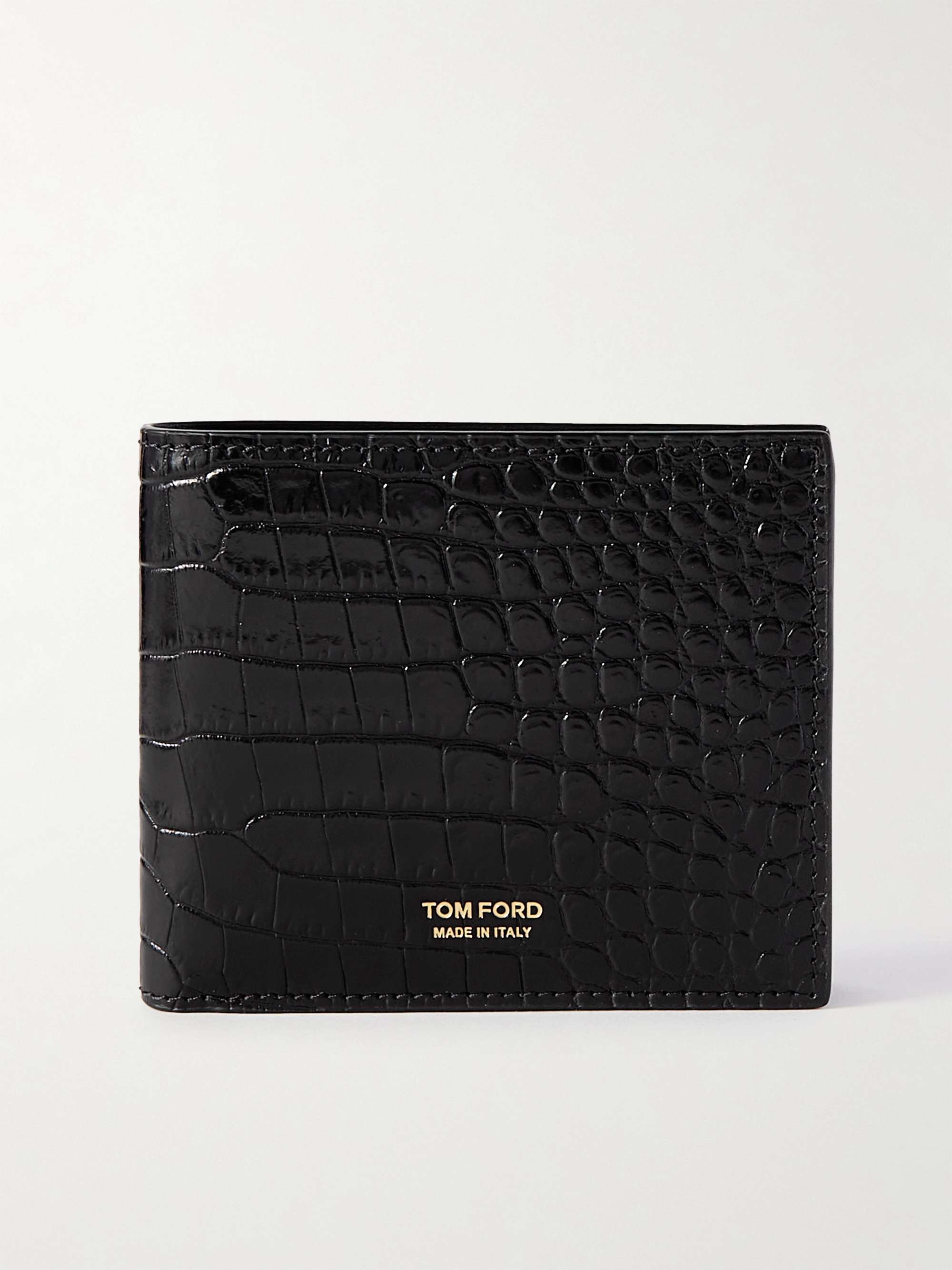 TOM FORD Croc-Effect Leather Billfold Wallet