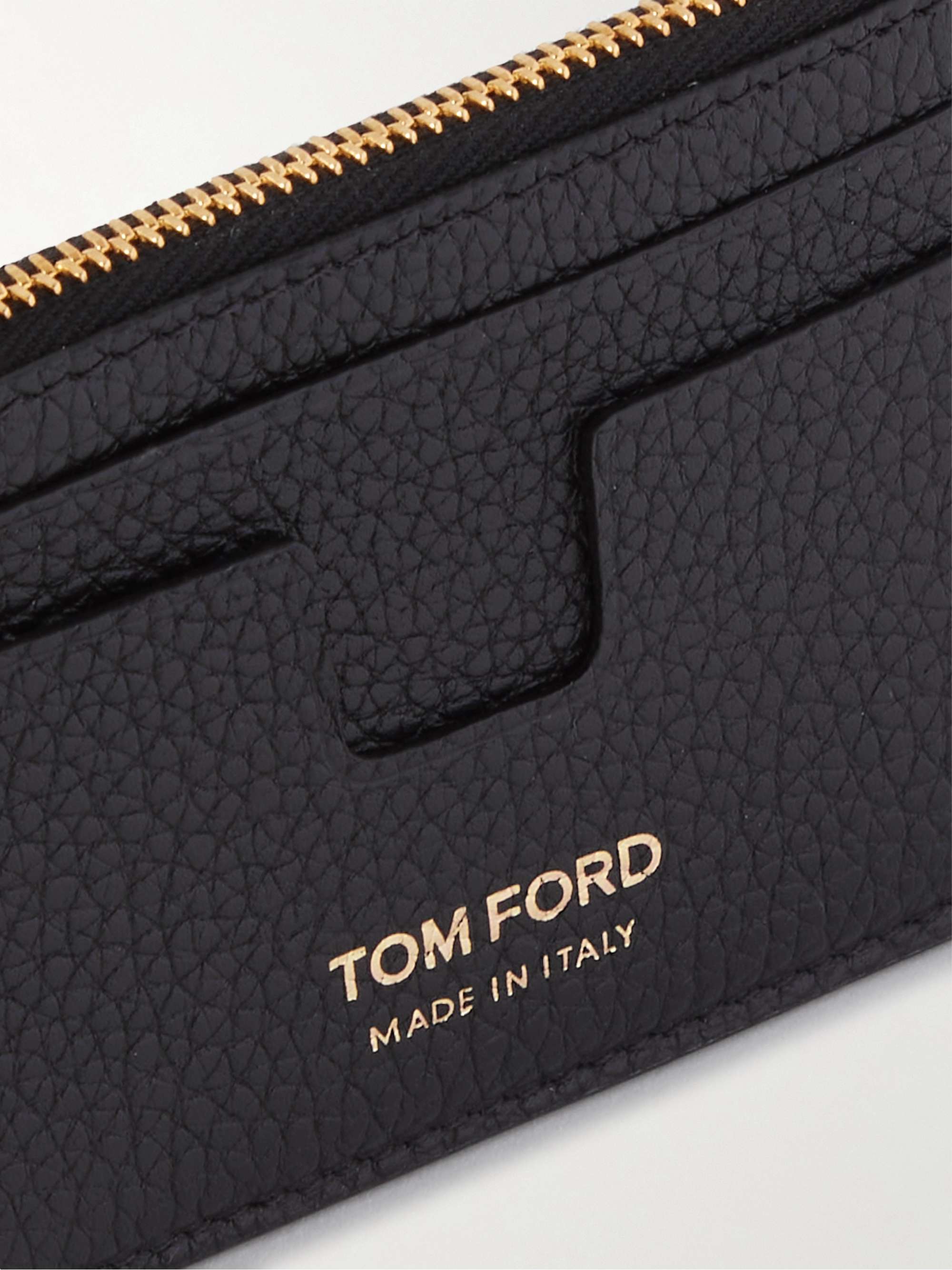 TOM FORD Leather Zipped Cardholder with Lanyard