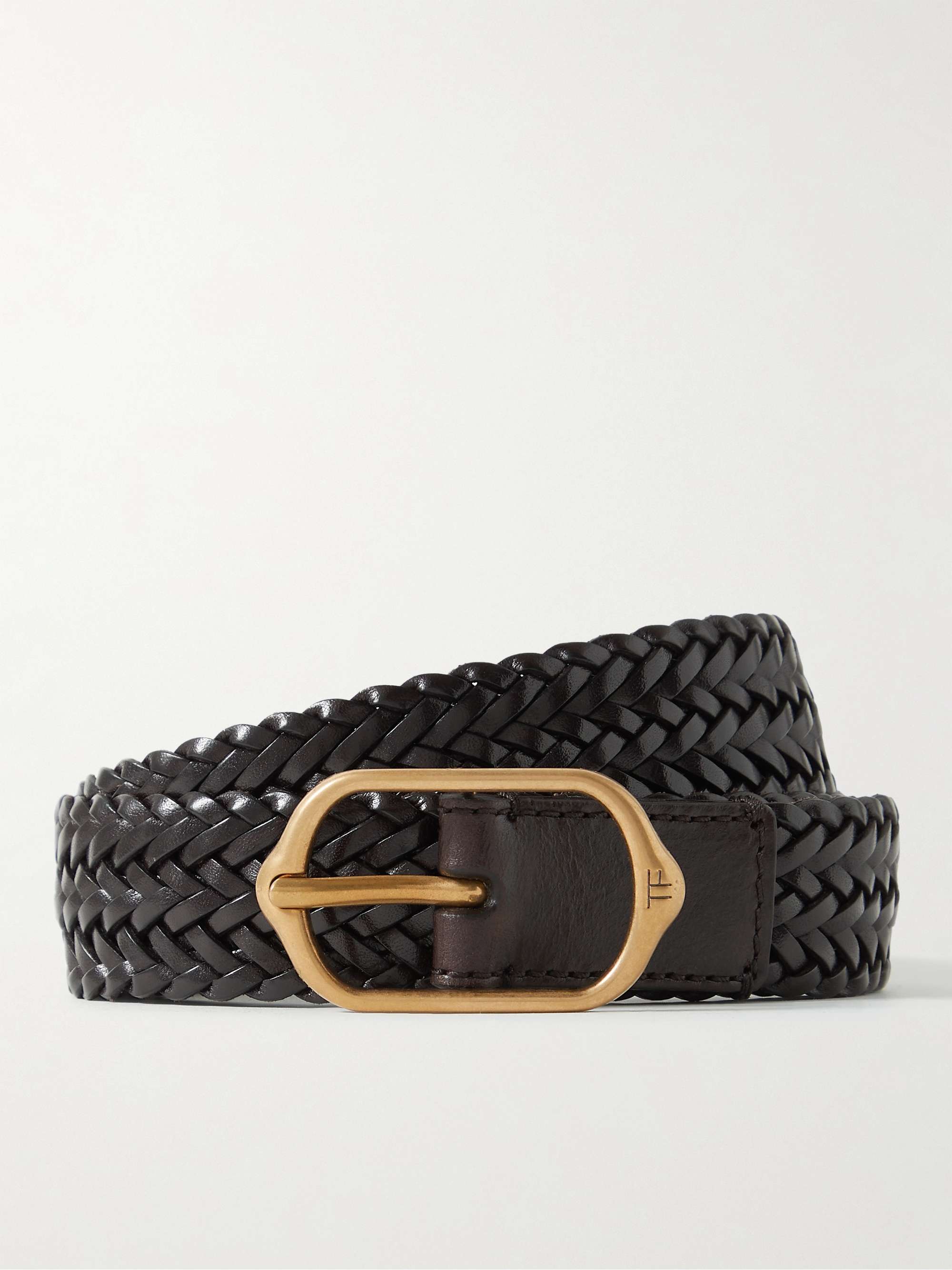 TOM FORD 2.5cm Woven Leather Belt