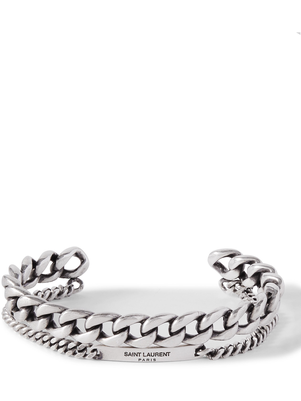 Saint Laurent Paris Monogram Cuff Bracelet
