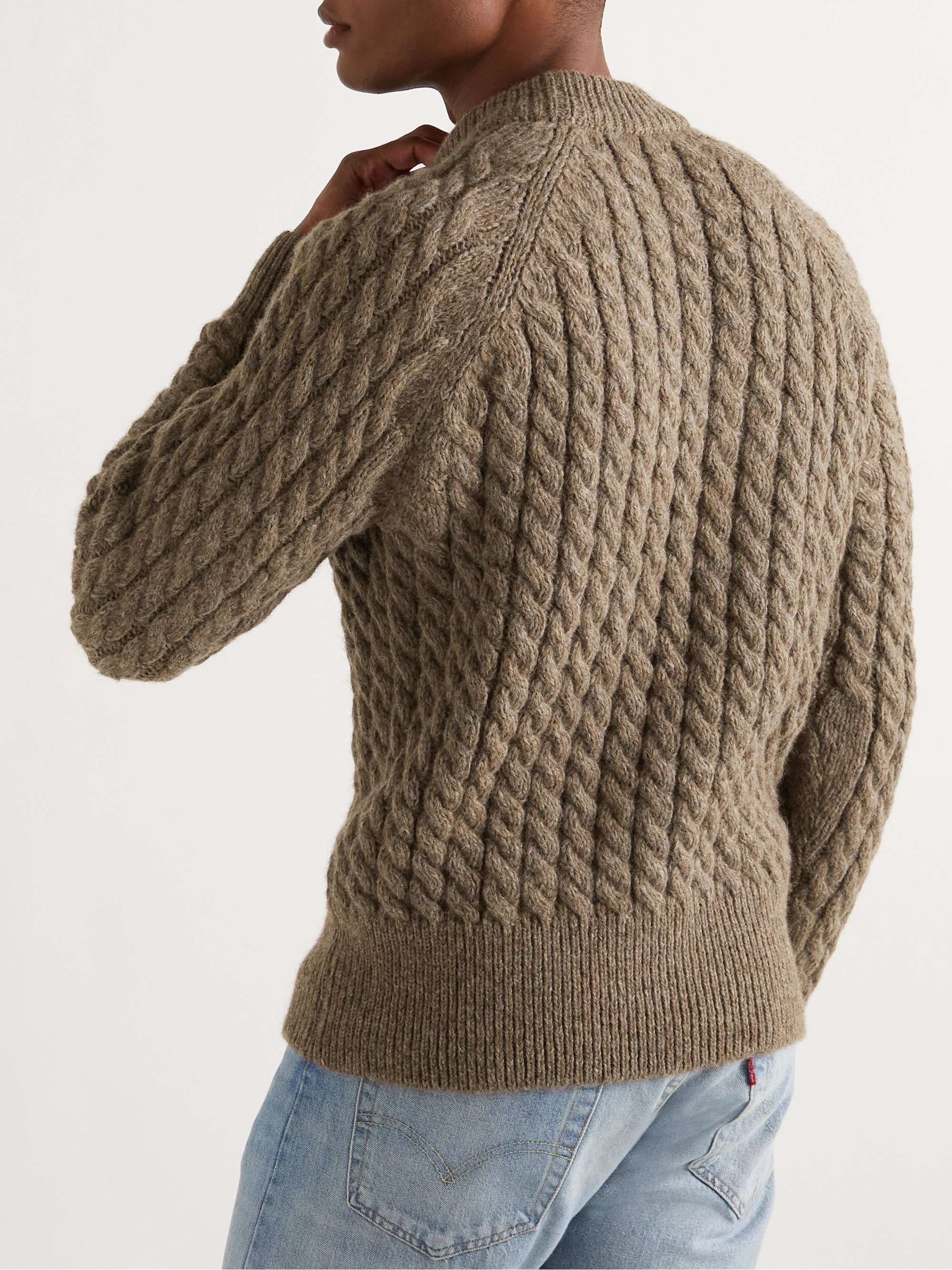 SÉFR Rambaldi Cable-Knit Alpaca-Blend Sweater