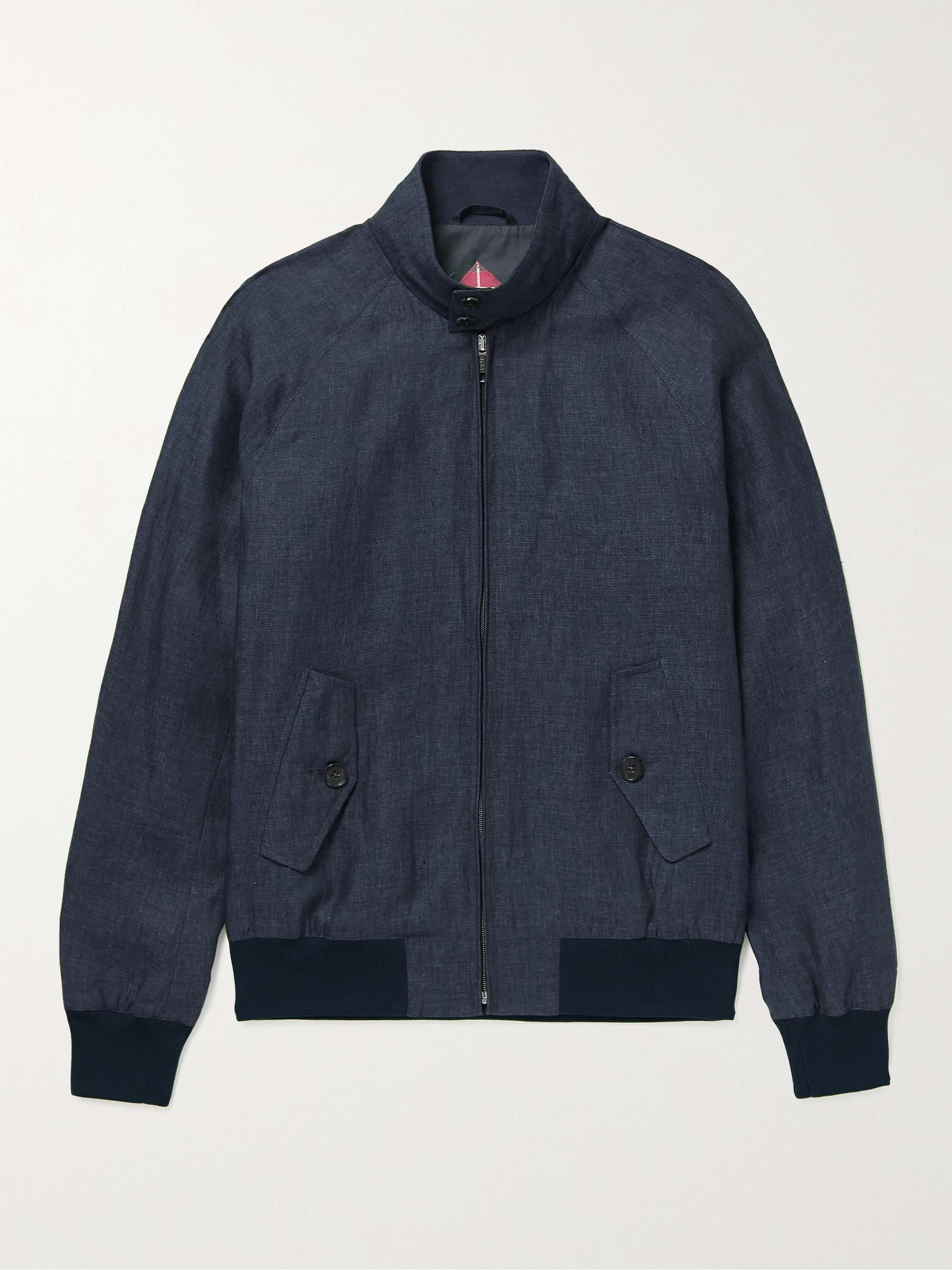 BARACUTA G9 Linen Harrington Jacket