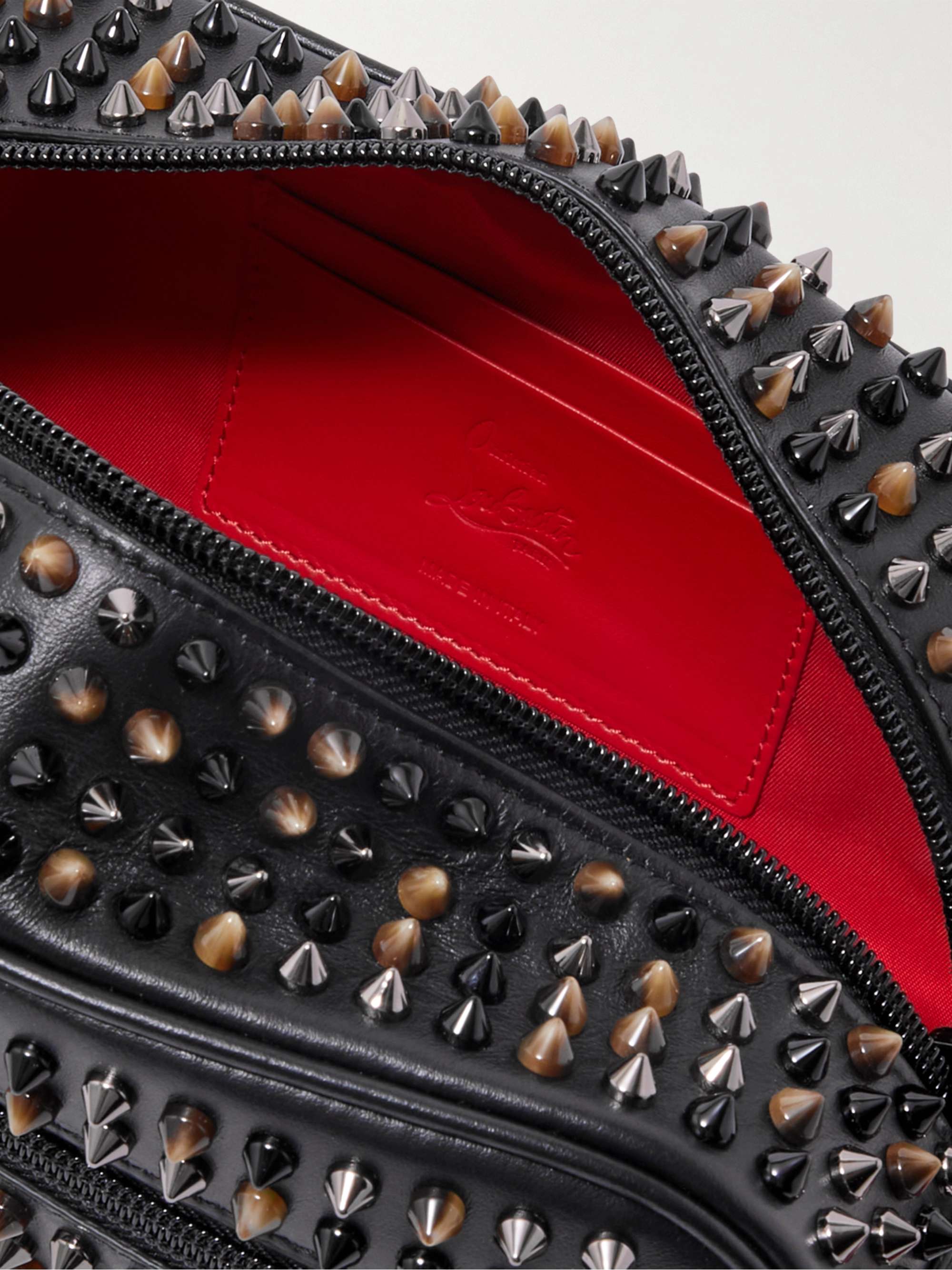 CHRISTIAN LOUBOUTIN Spiked Leather Messenger Bag