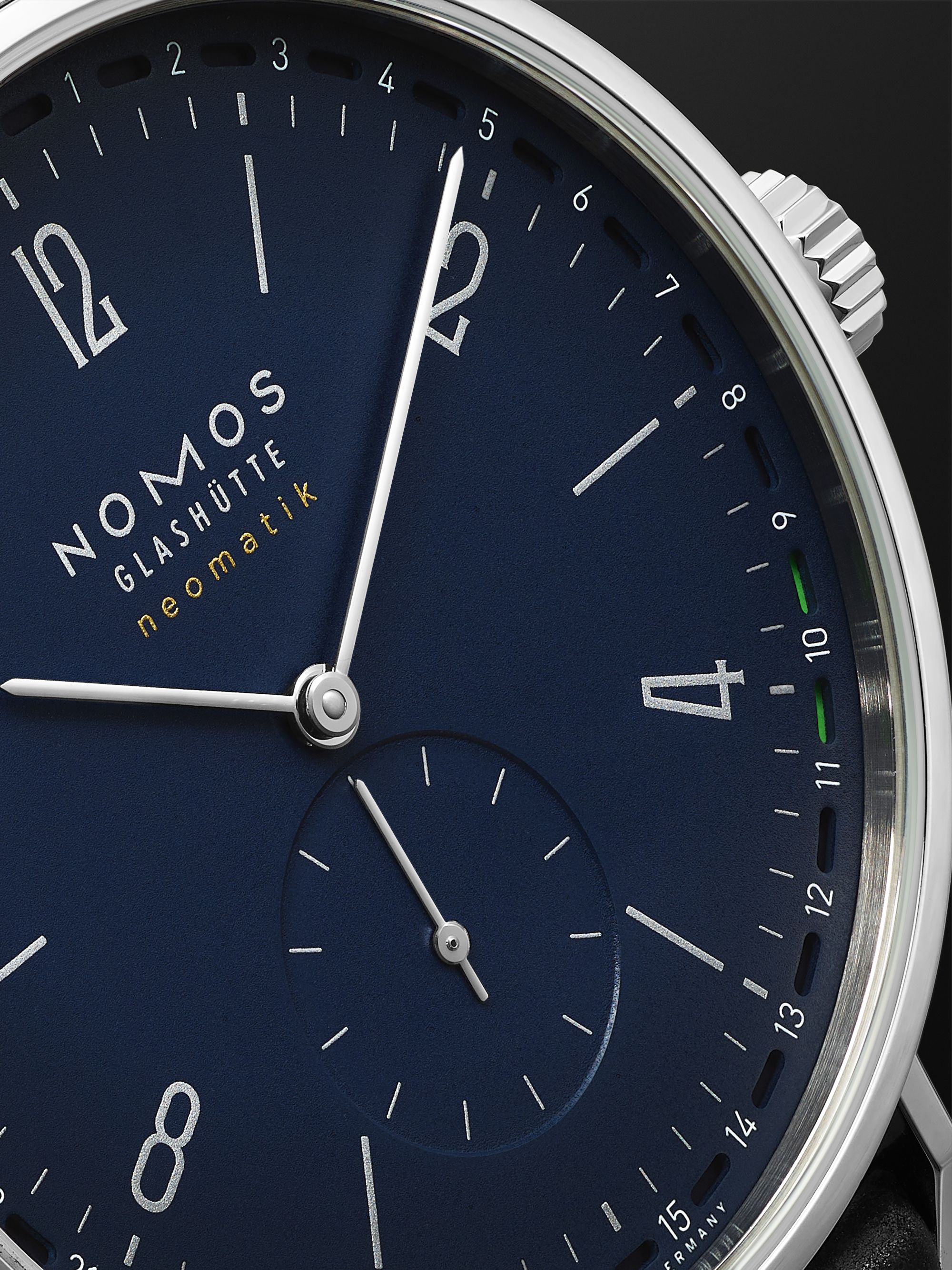 NOMOS GLASHÜTTE Tangente Neomatik 41 Automatic 41mm Stainless Steel and Cordovan Leather Watch, Ref. No. 182
