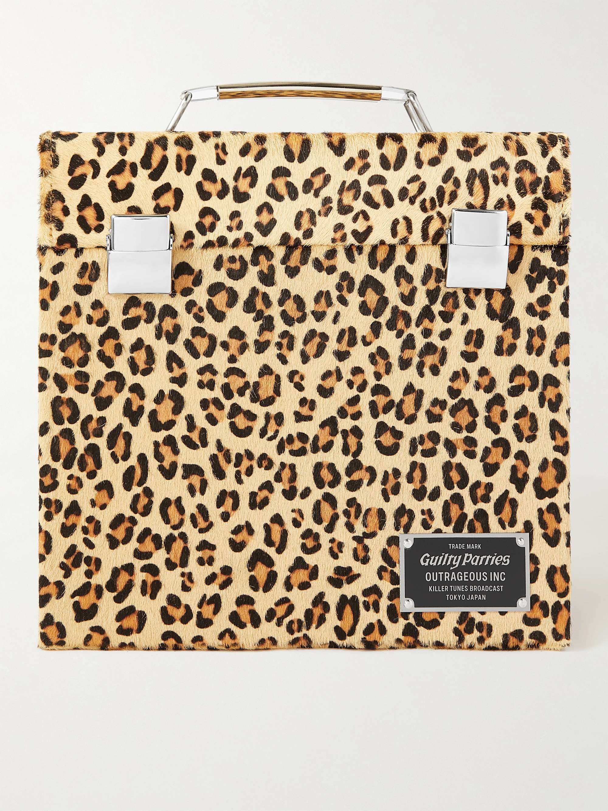 WACKO MARIA Speak Easy Leopard-Print Calf Hair Record Box