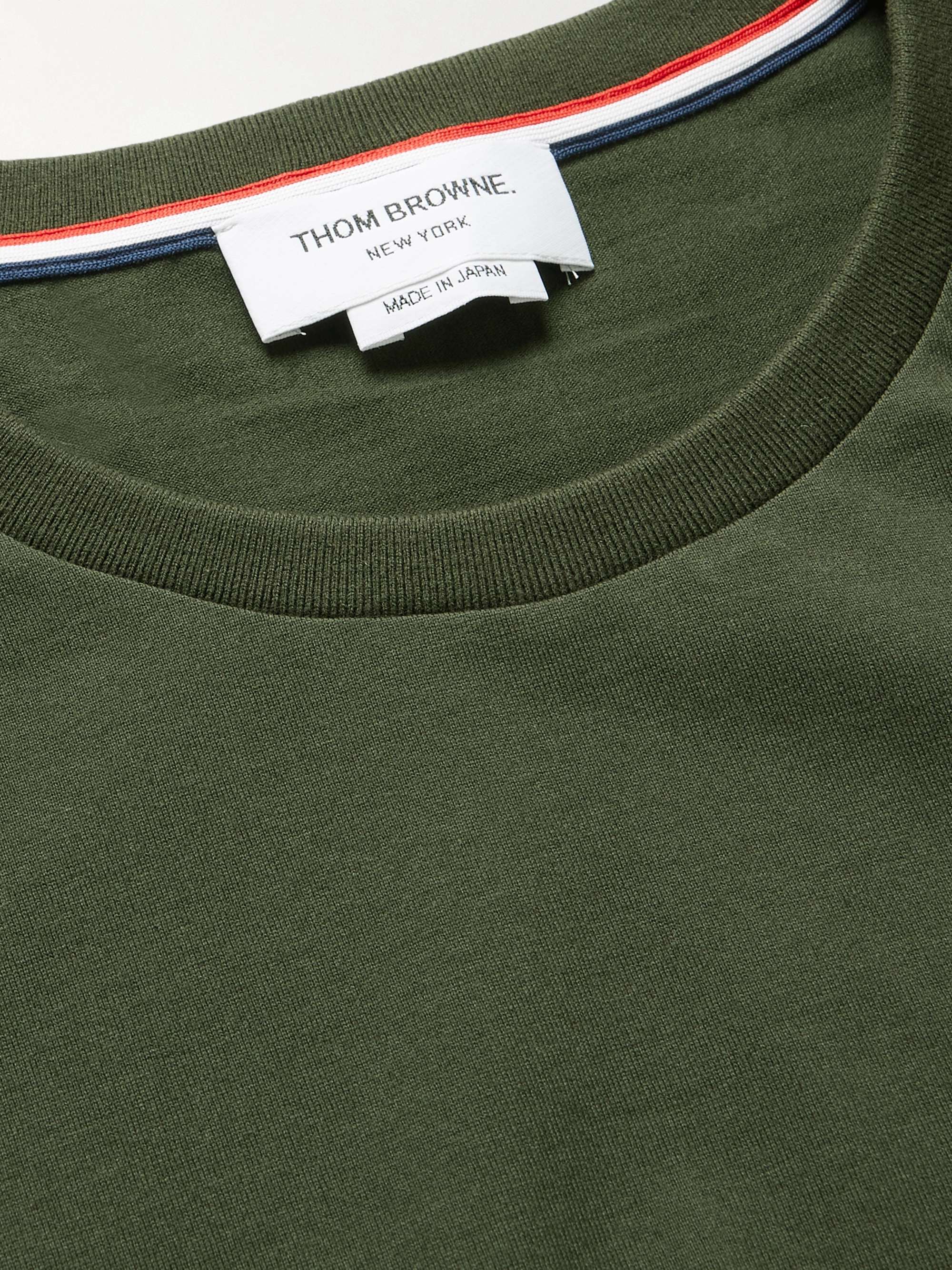 THOM BROWNE Striped Cotton-Jersey T-Shirt
