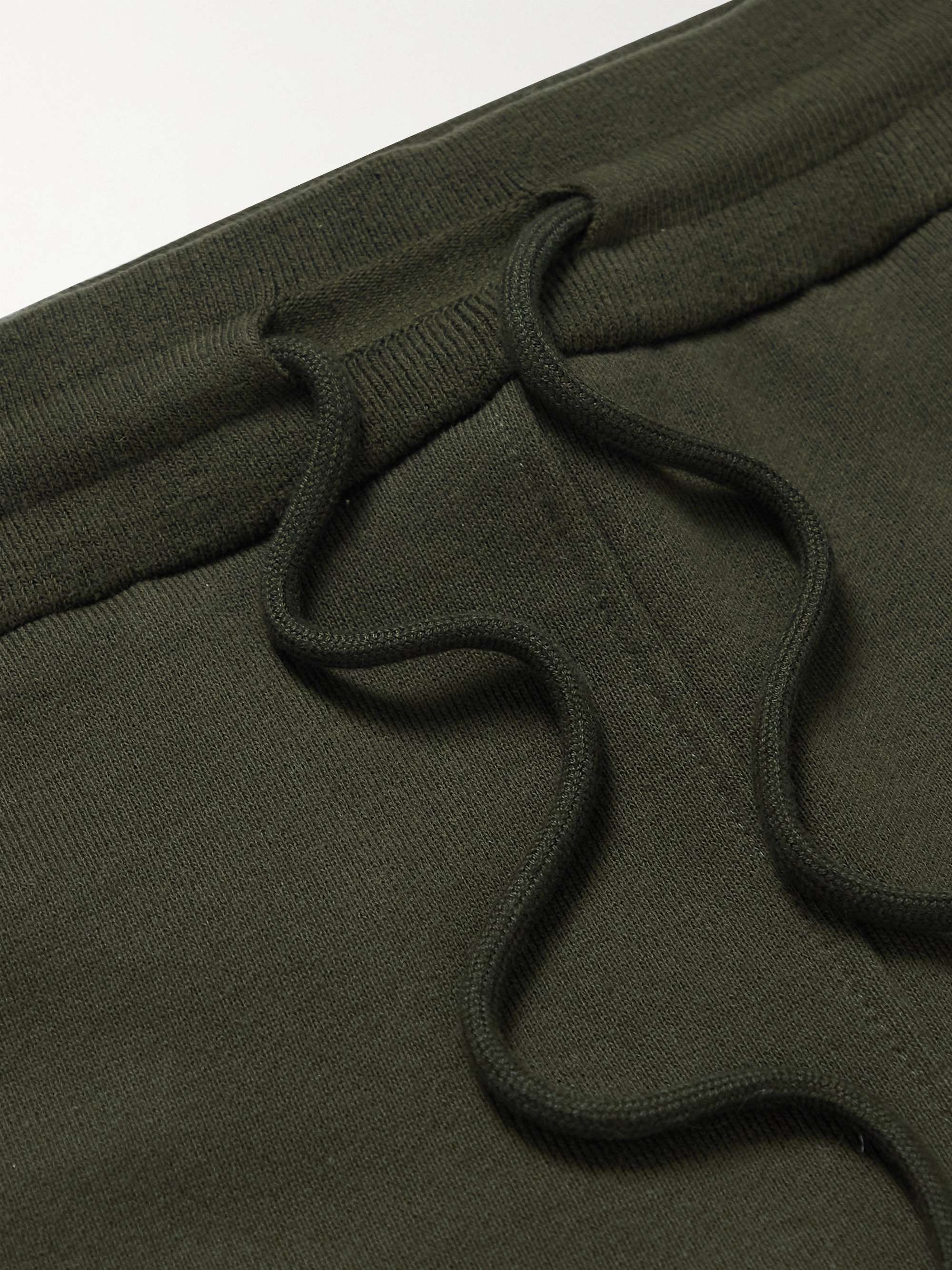 THOM BROWNE Striped Cotton-Jersey Drawstring Shorts