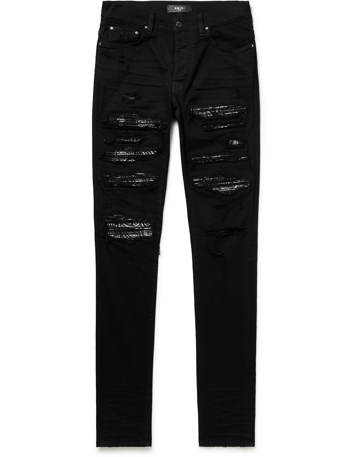 Thrasher Skinny-Fit Distressed Panelled Jeans