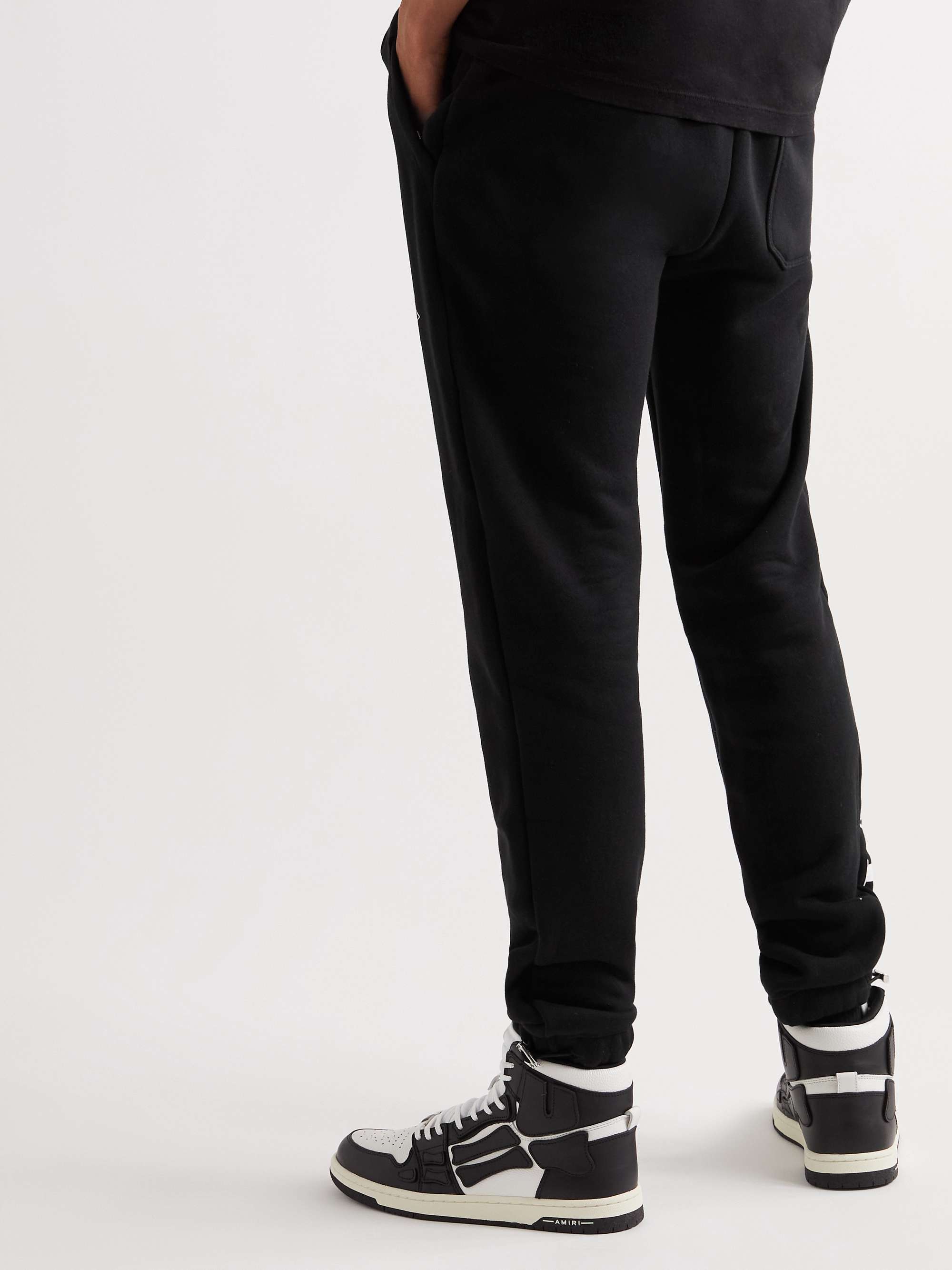 AMIRI Slim-Fit Tapered Logo-Print Cotton-Jersey Sweatpants