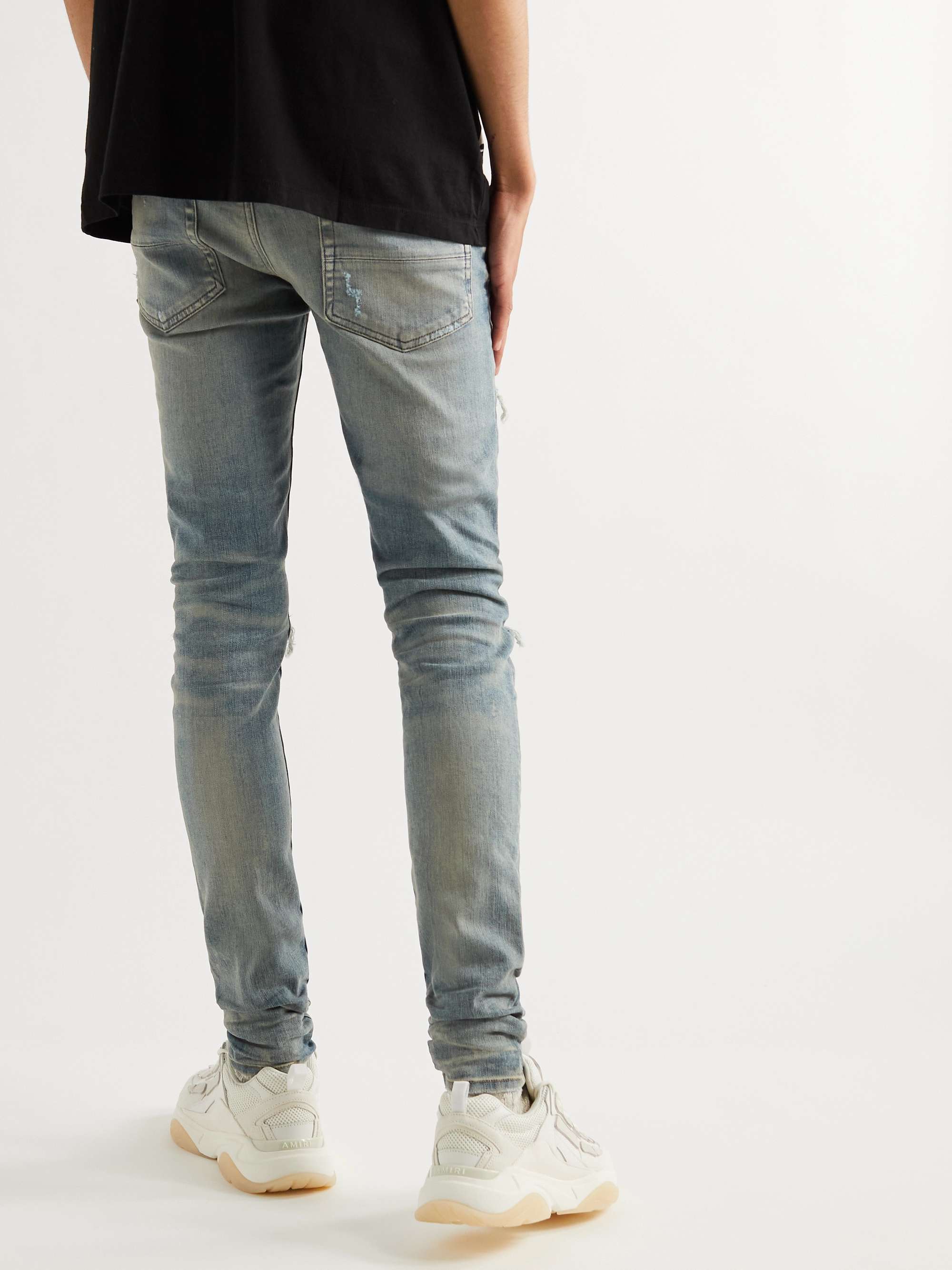 AMIRI Thrasher Plus Skinny-Fit Distressed Washed Jeans