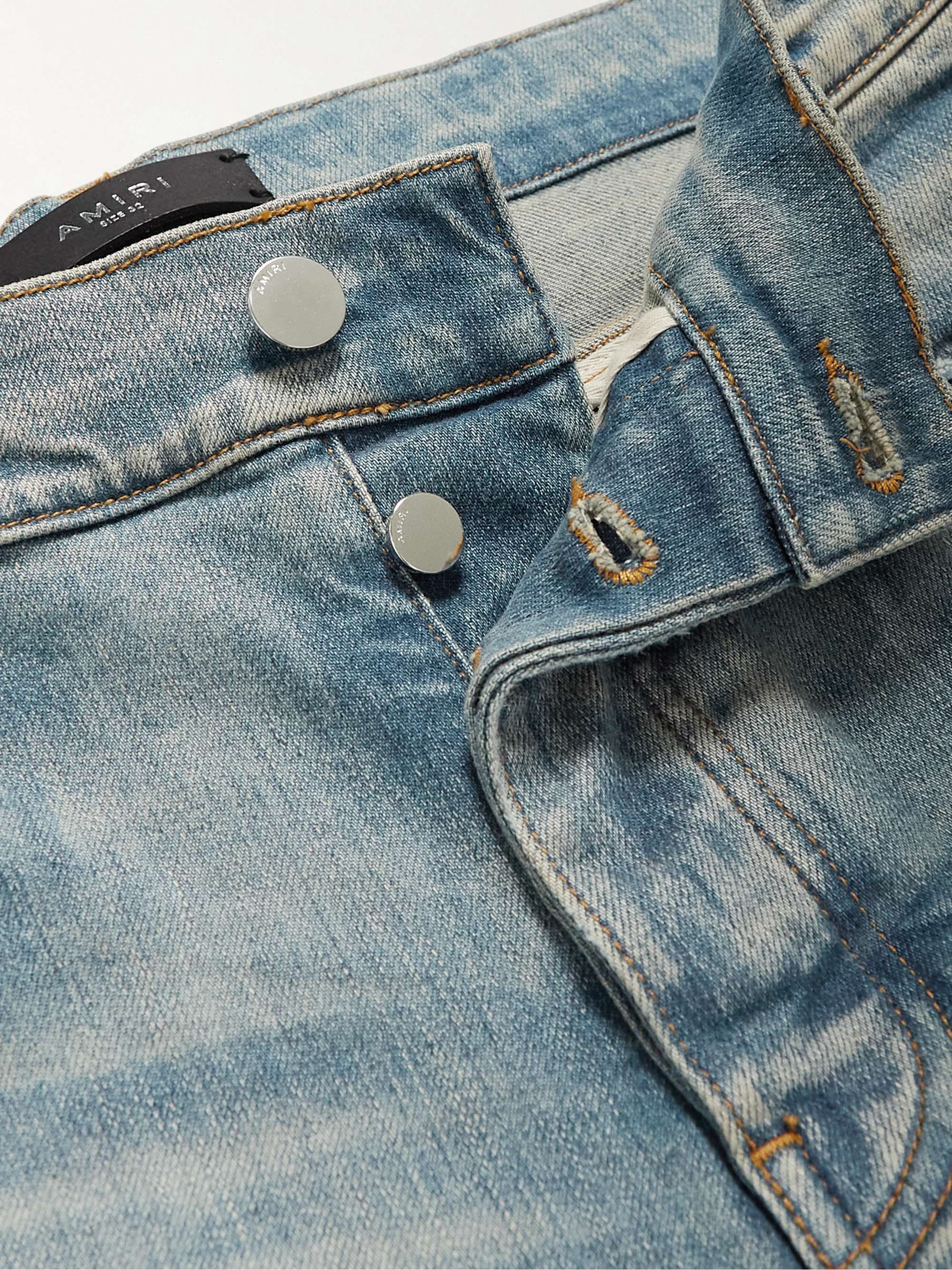 AMIRI Thrasher Plus Skinny-Fit Distressed Washed Jeans