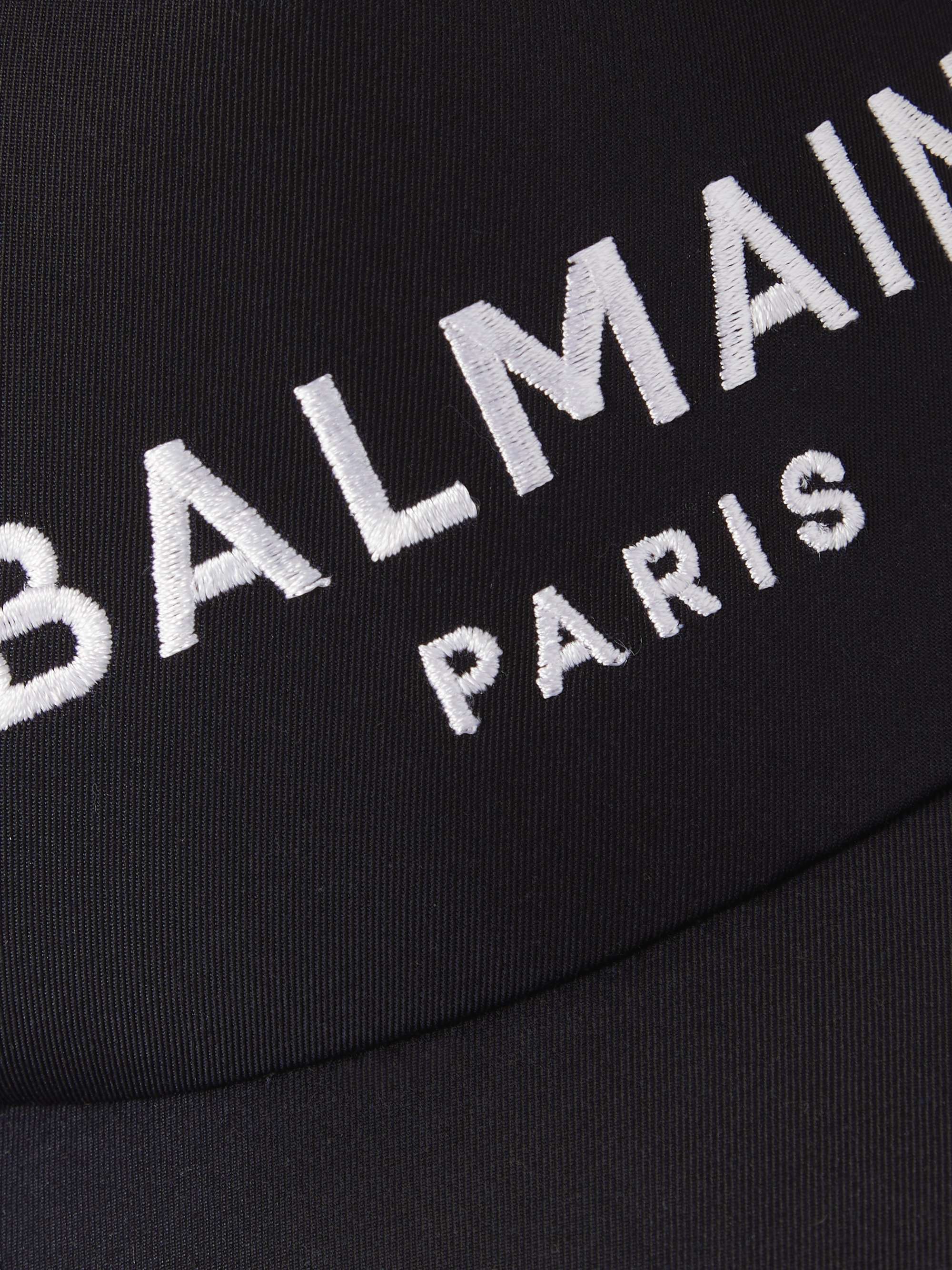 BALMAIN Logo-Embroidered Cotton-Twill Baseball Cap