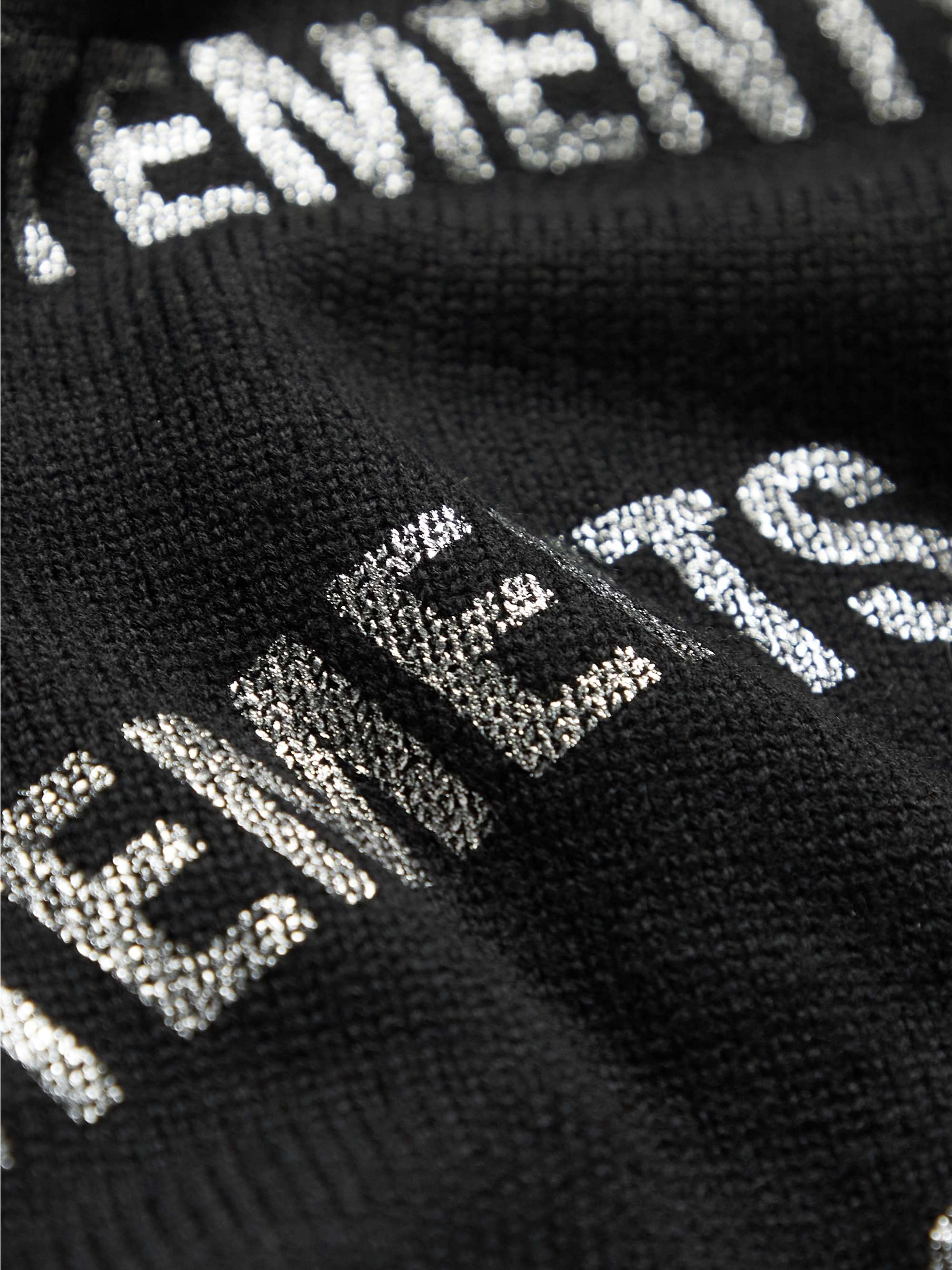 VETEMENTS Logo-Print Merino Wool Sweater