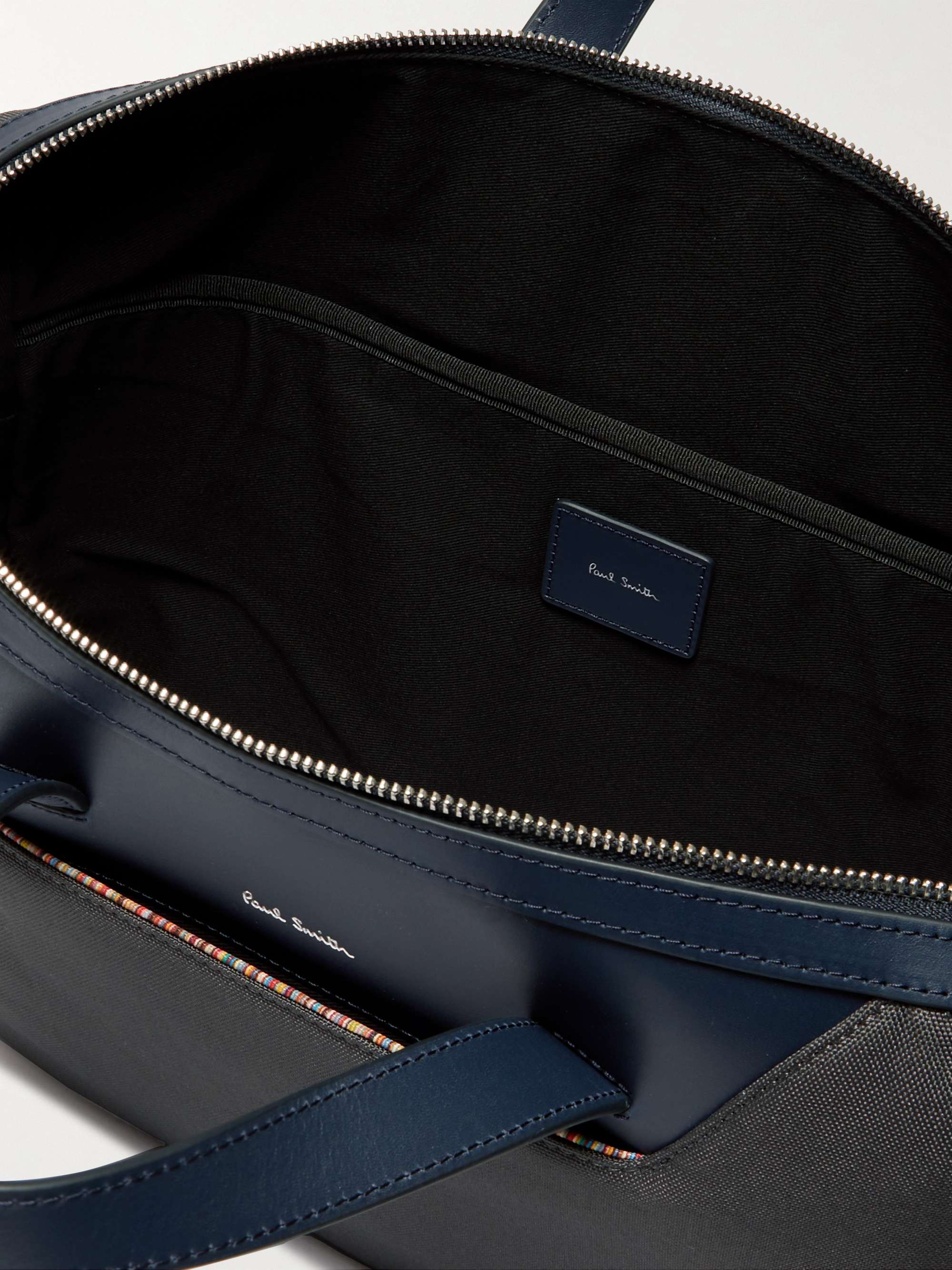PAUL SMITH Leather-Trimmed Canvas Briefcase