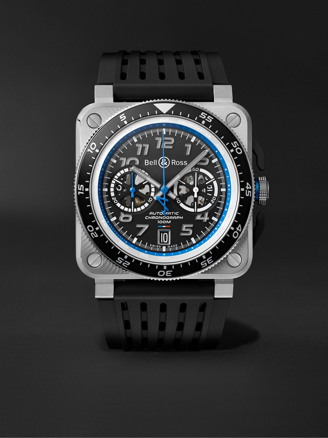 Alpine F1 Team BR 03-94 Limited Edition Automatic Chronograph 42mm Stainless Steel and Rubber Watch, Ref. No. BR0394-A521/SRB