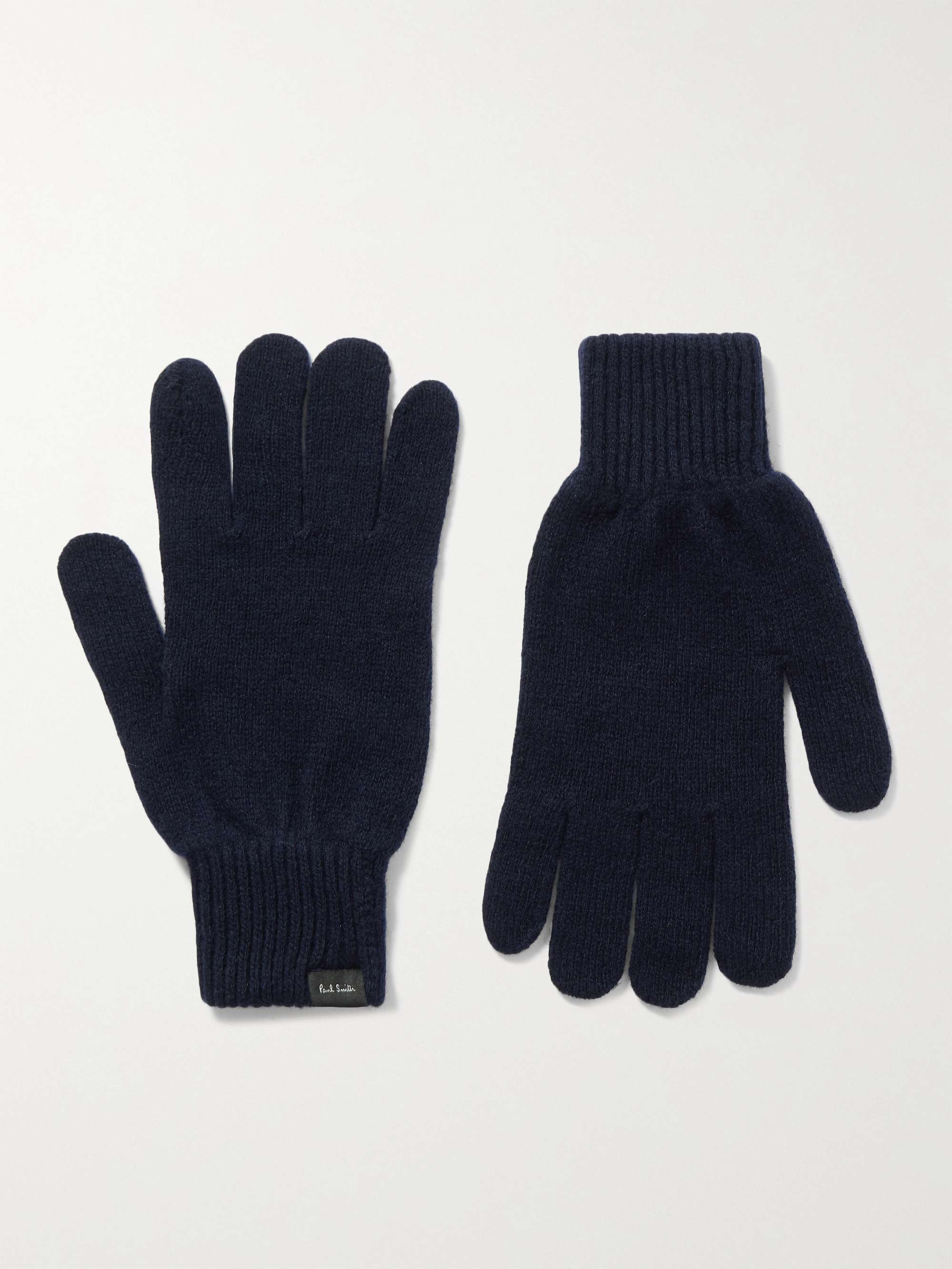 PAUL SMITH Cashmere and Merino Wool-Blend Gloves