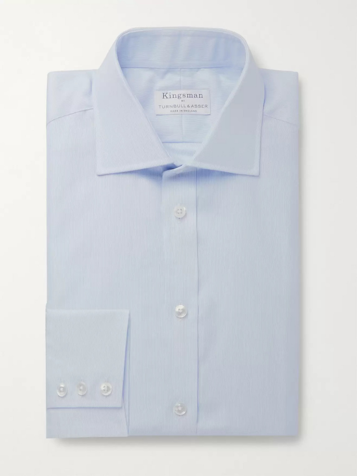 Kingsman Turnbull & Asser Blue Striped Cotton-twill Shirt