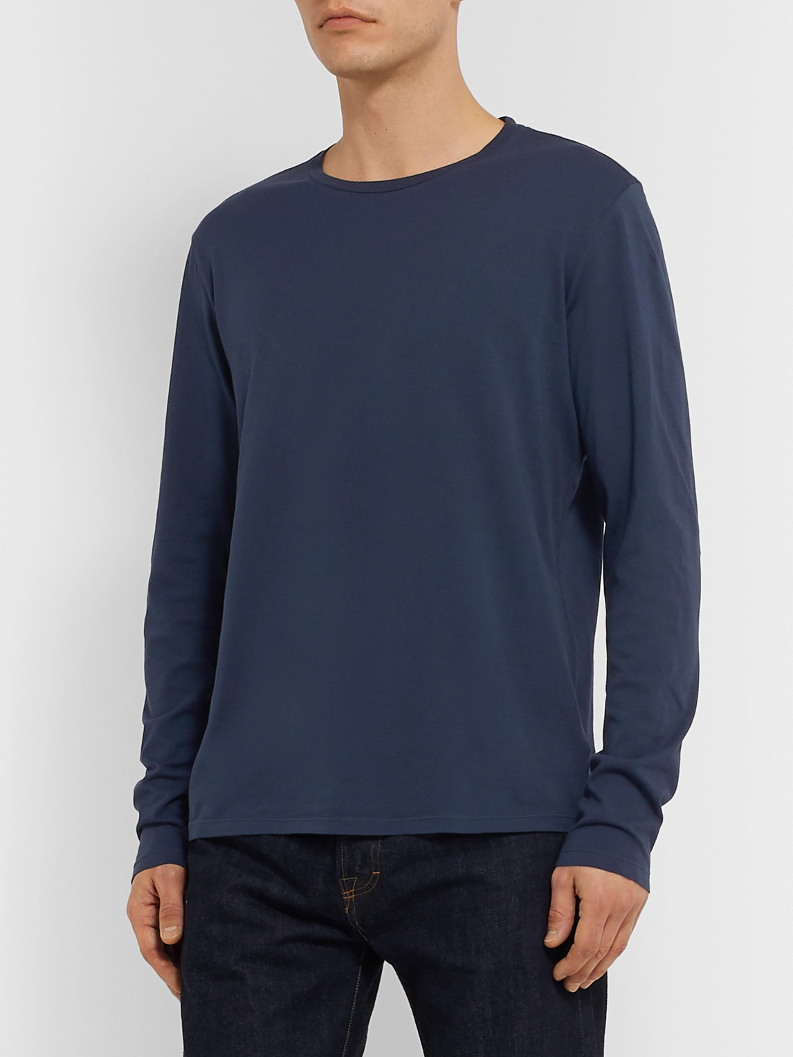 Shop Barena Venezia Cotton-jersey T-shirt In Blue