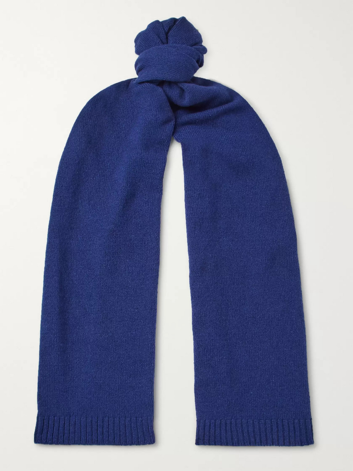 Officine Generale Cashmere And Wool-blend Scarf In Blue