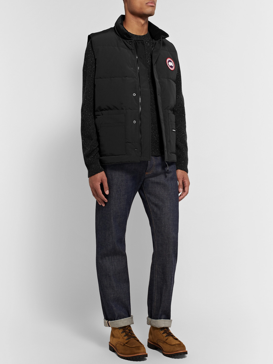 Canada Goose Slim-fit Freestyle Crew Quilted Arctic Tech Down Gilet In Black
