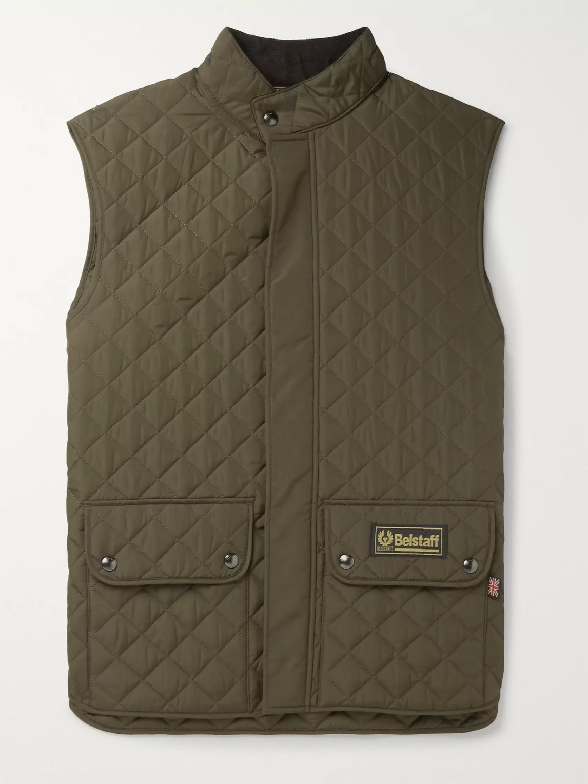Belstaff Quilted Shell Gilet In Green