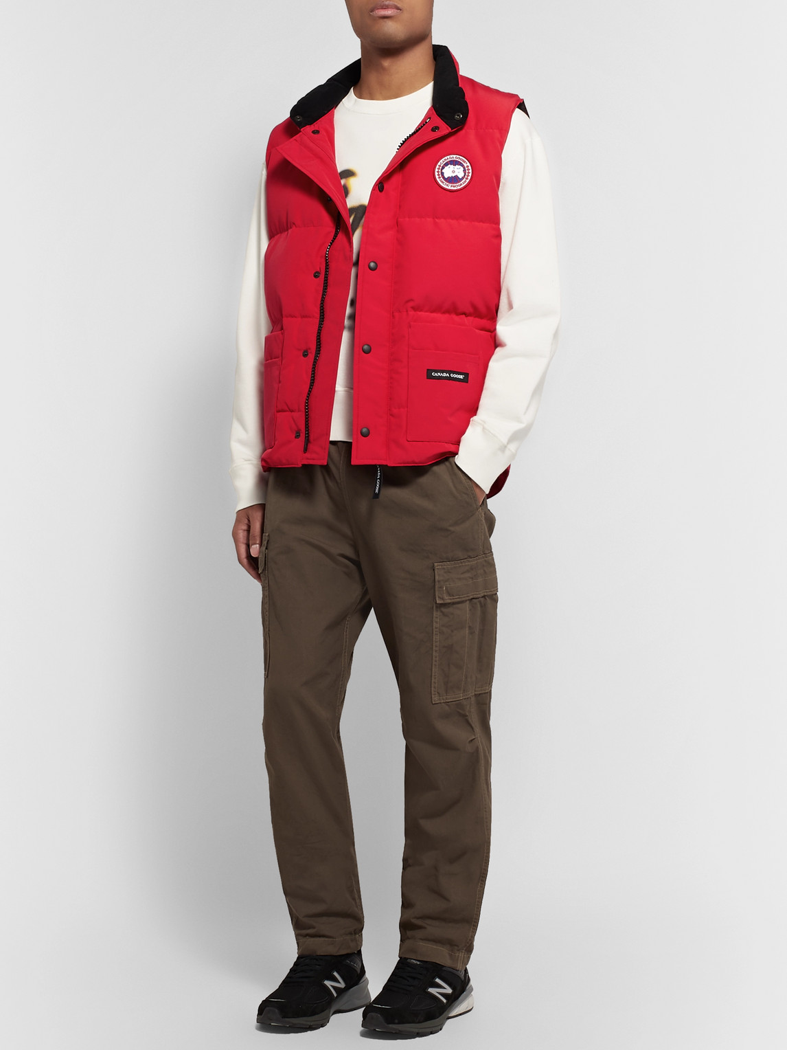 Canada Goose Slim-fit Freestyle Crew Quilted Arctic Tech Down Gilet In Red
