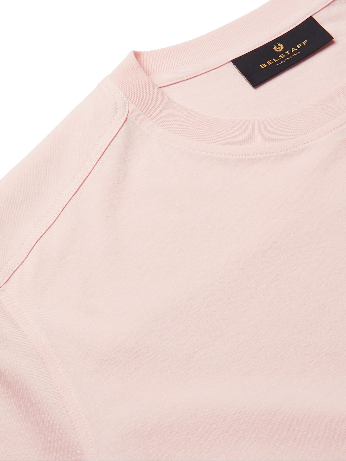 Shop Belstaff Thom 2.0 Cotton-jersey T-shirt In Pink