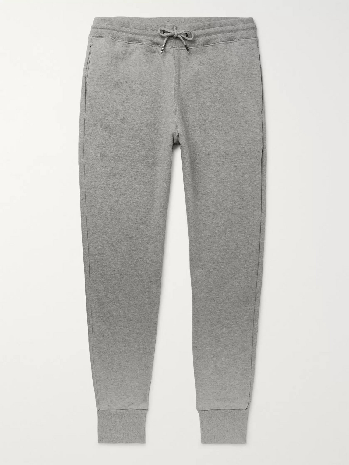 Ps By Paul Smith Tapered Fleece-back Organic Cotton-jersey Sweatpants In Grey