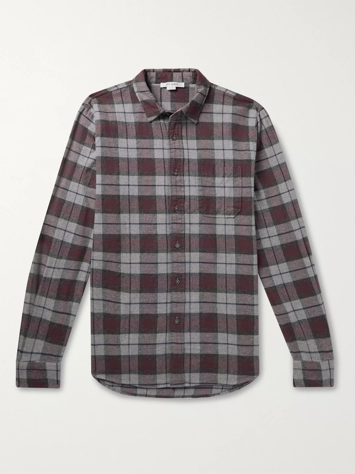 FRAME CHECKED COTTON-FLANNEL SHIRT