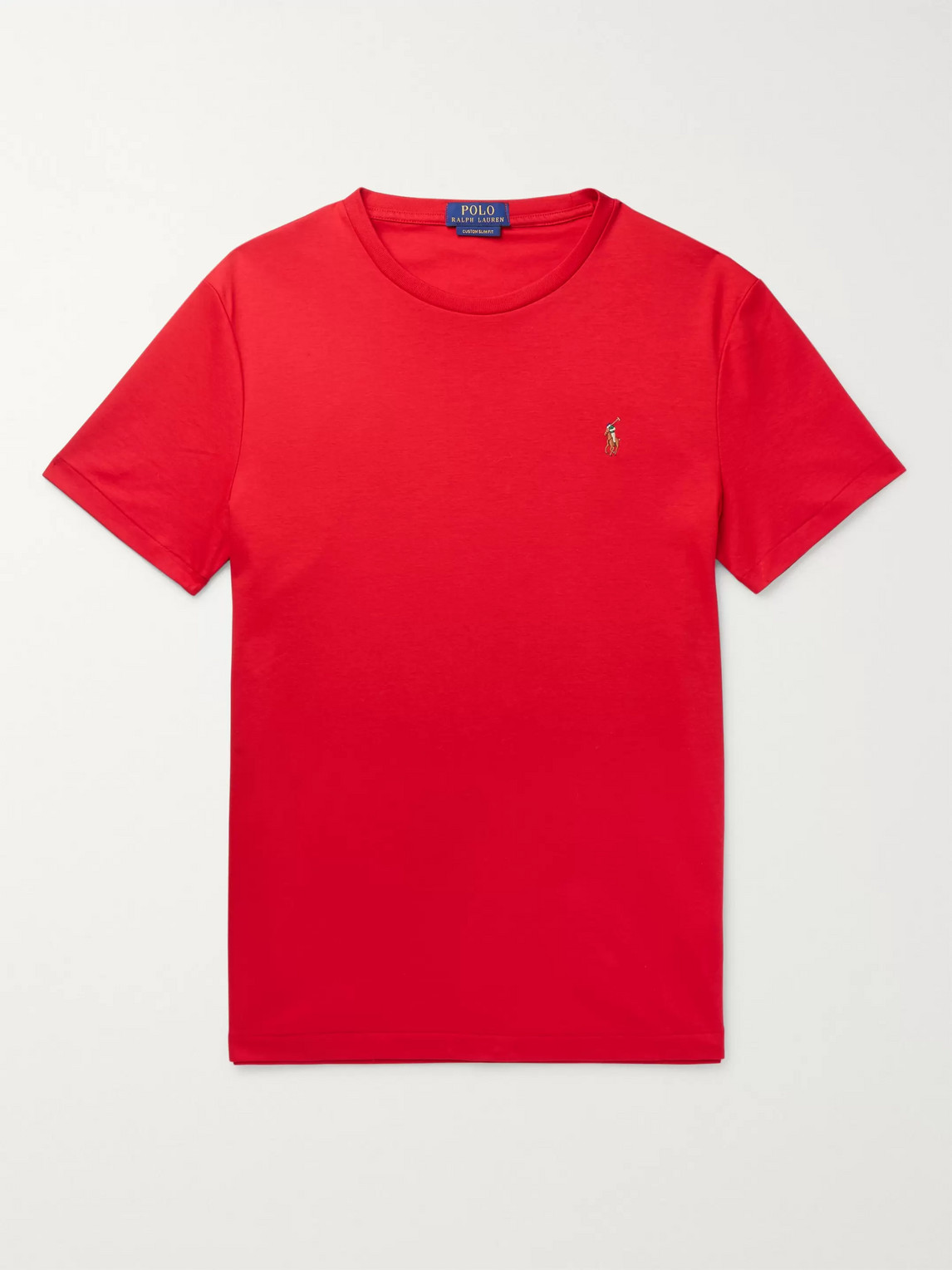 Polo Ralph Lauren Slim-fit Cotton-jersey T-shirt In Red
