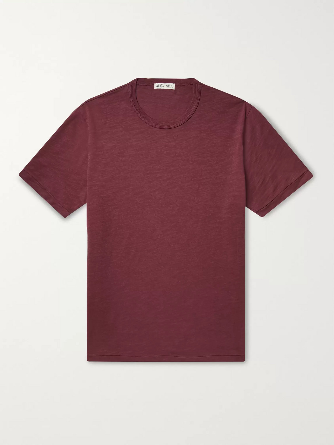 Alex Mill Slub Cotton-jersey T-shirt In Burgundy