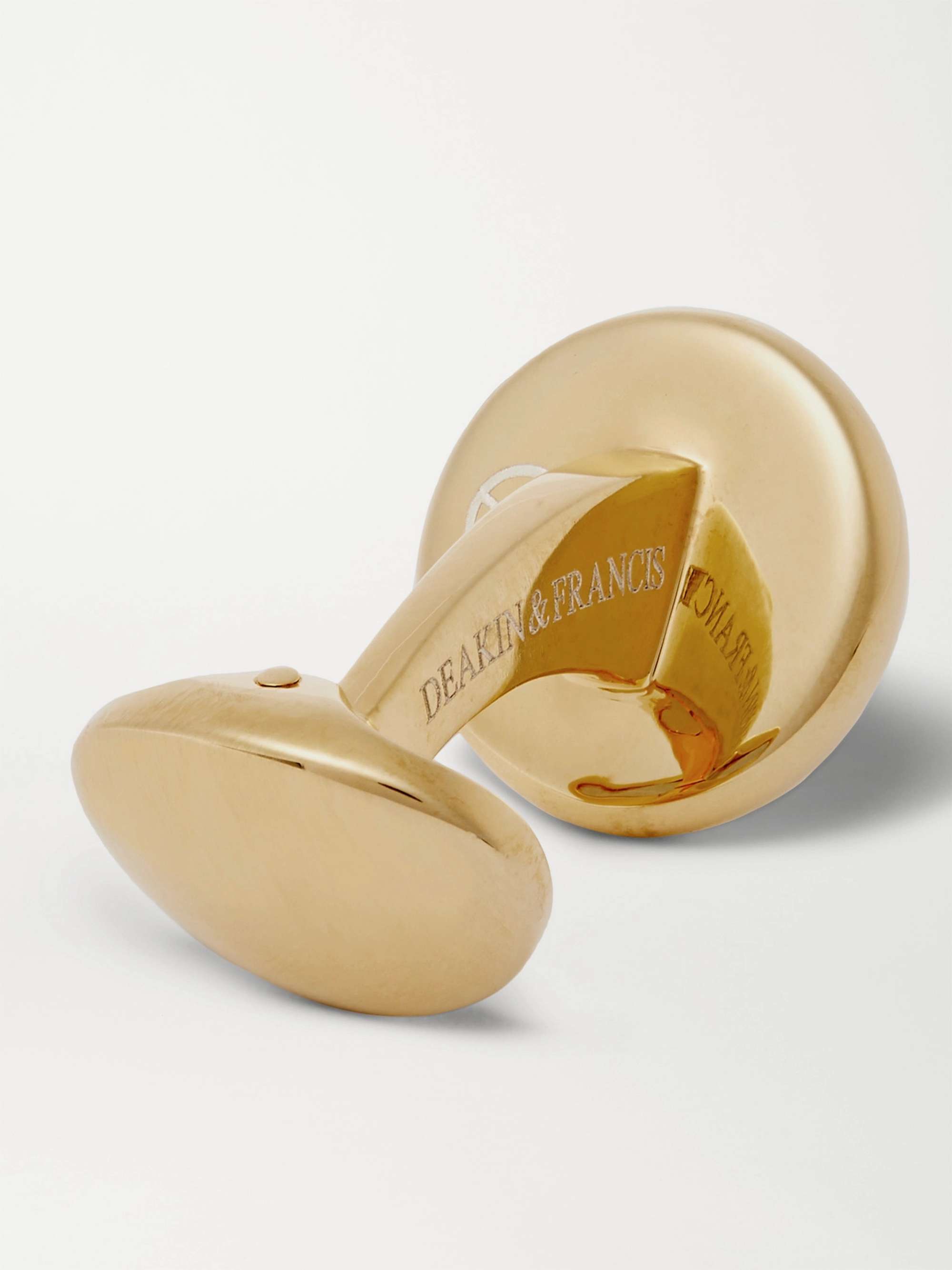 KINGSMAN + Deakin & Francis Gold-Plated Heliotrope Cufflinks