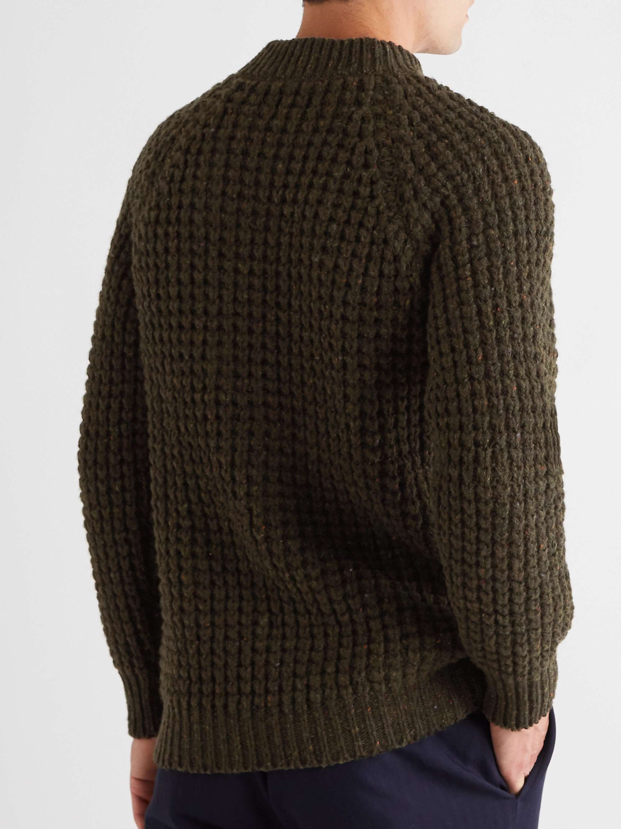 KINGSMAN Cable-Knit Wool and Cashmere-Blend Sweater