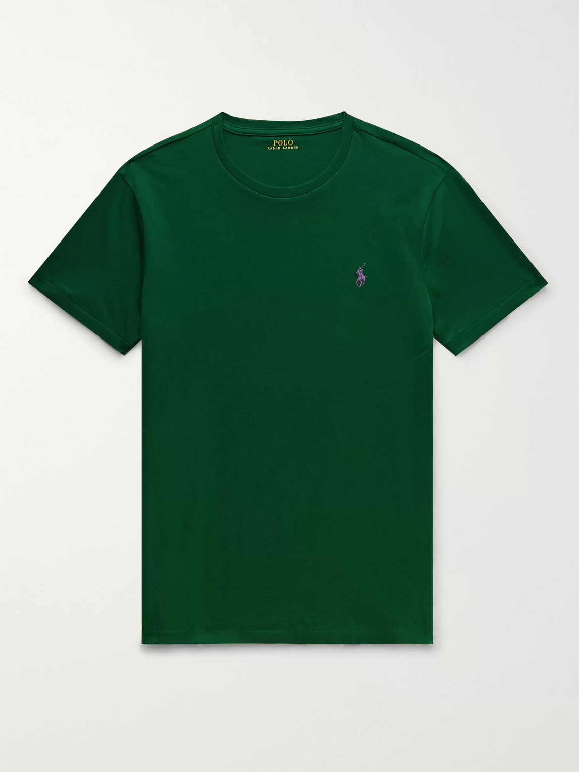 POLO RALPH LAUREN SLIM-FIT LOGO-EMBROIDERED COTTON-JERSEY T-SHIRT