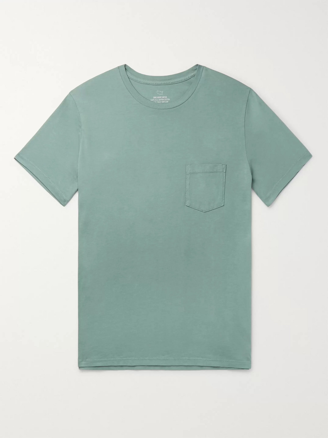 Save Khaki United Supima Cotton-jersey T-shirt In Green