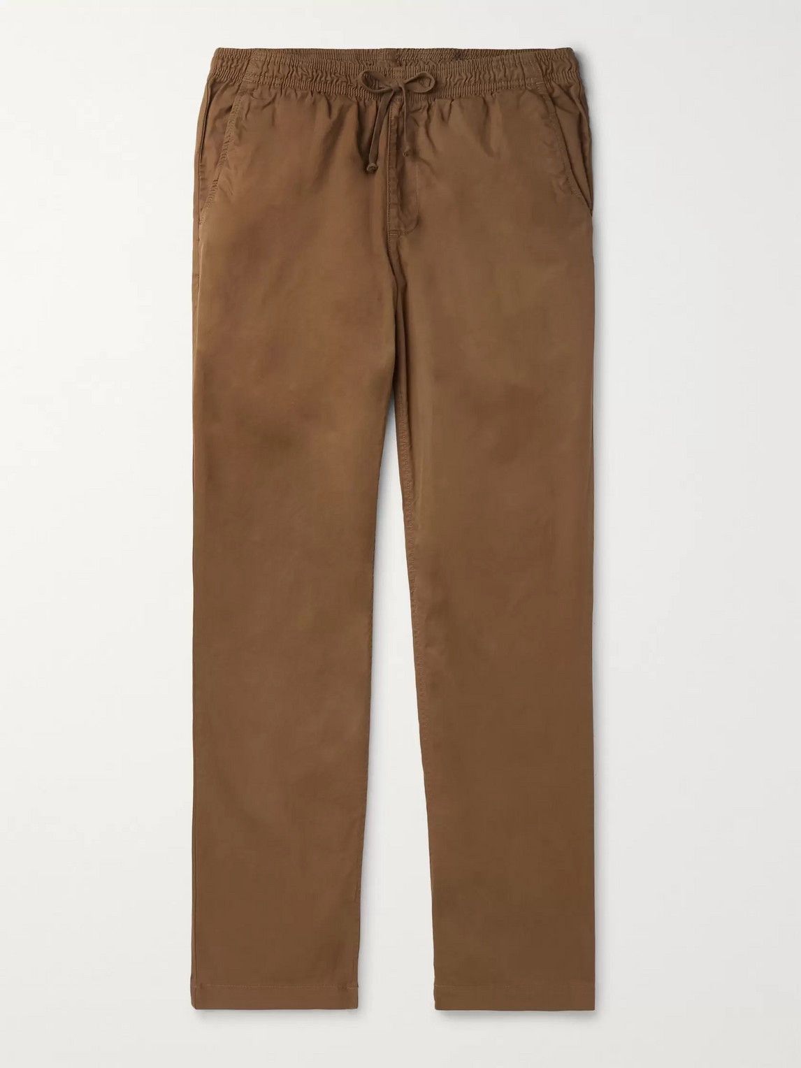 Save Khaki United Easy Slim-fit Cotton-twill Drawstring Chinos In Brown