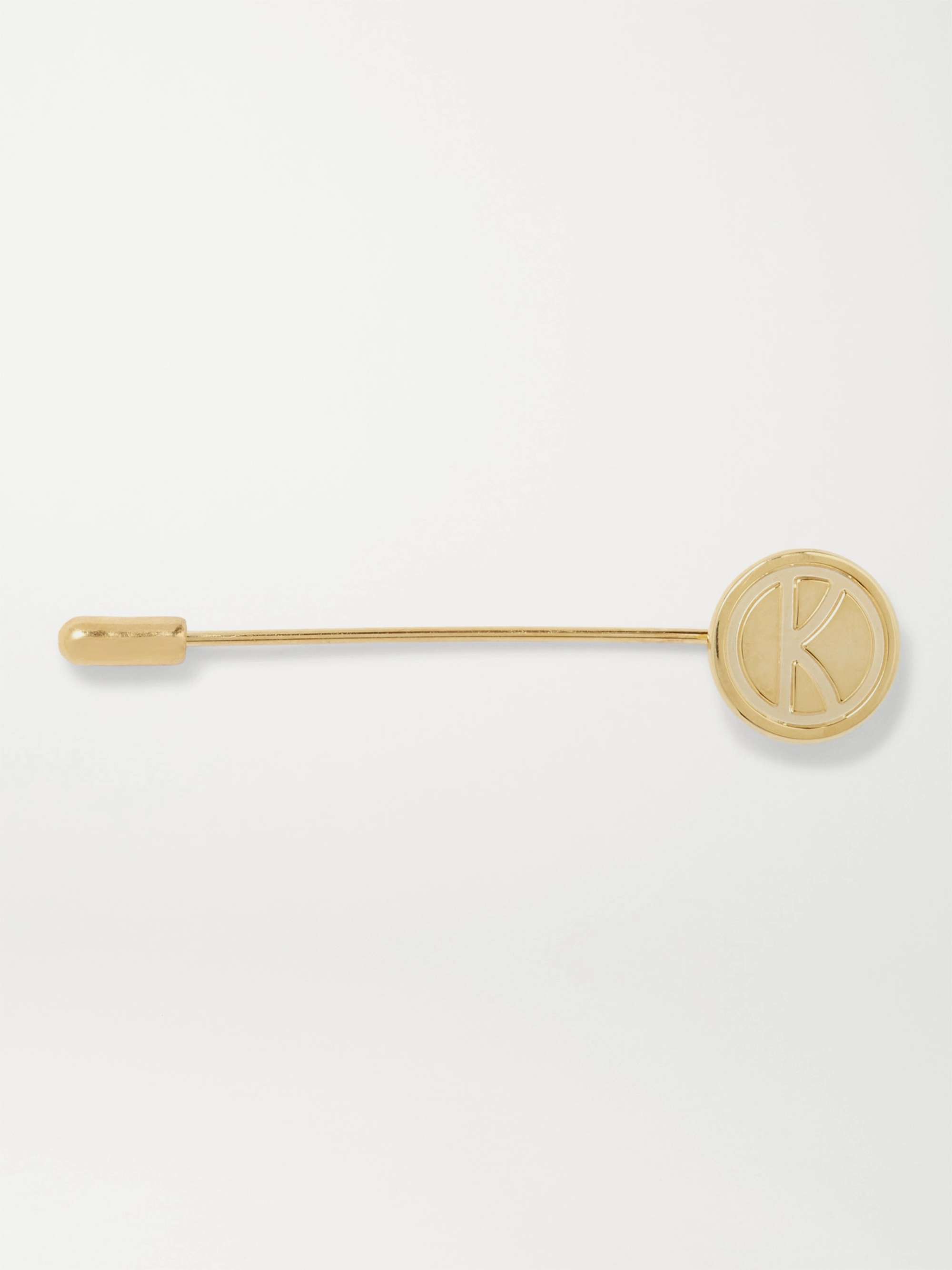 킹스맨 넥타이 핀 KINGSMAN + Deakin &amp; Francis Engraved Gold-Plated Lapel Pin