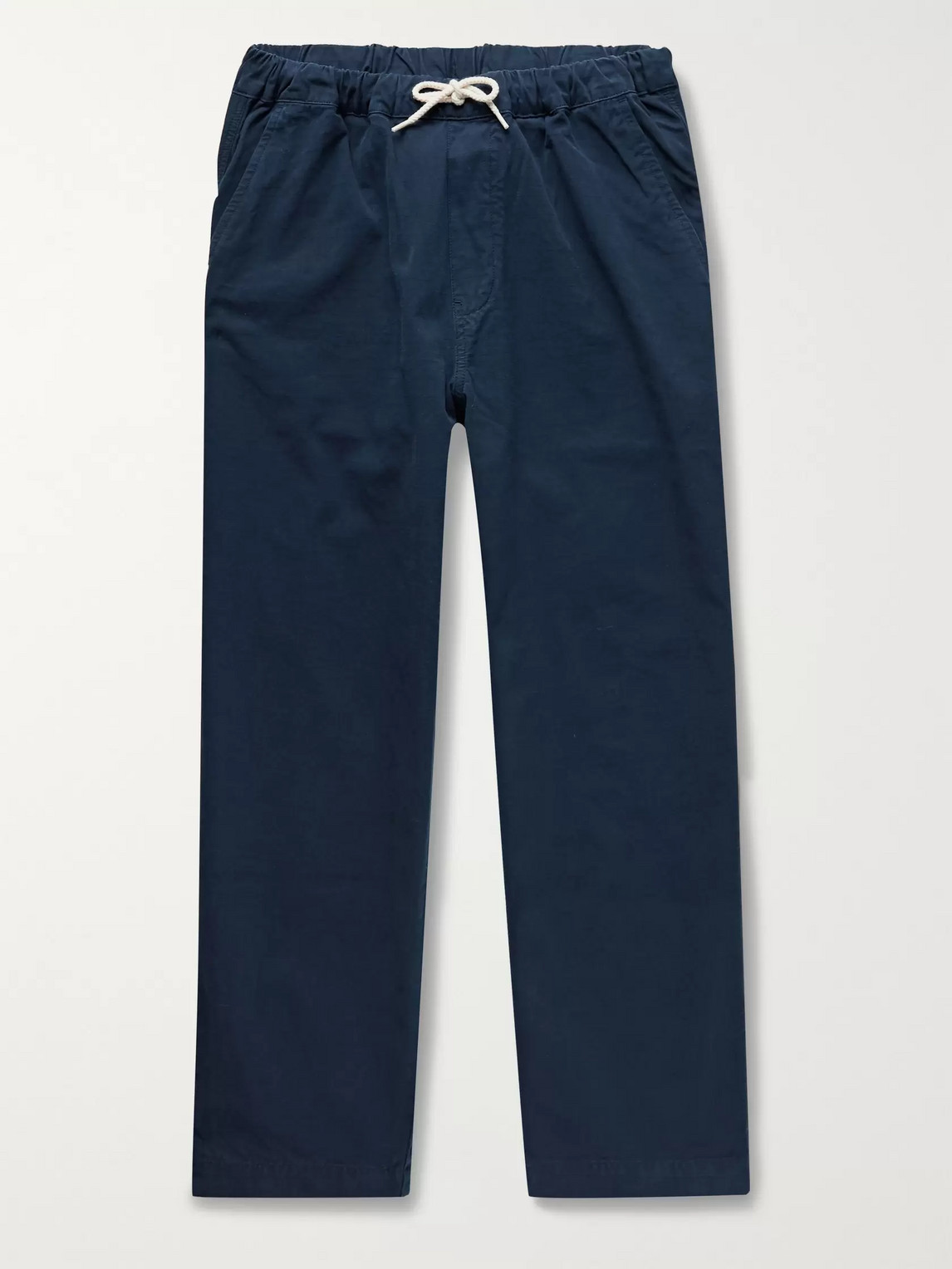 ALBAM TAPERED COTTON-RIPSTOP DRAWSTRING TROUSERS