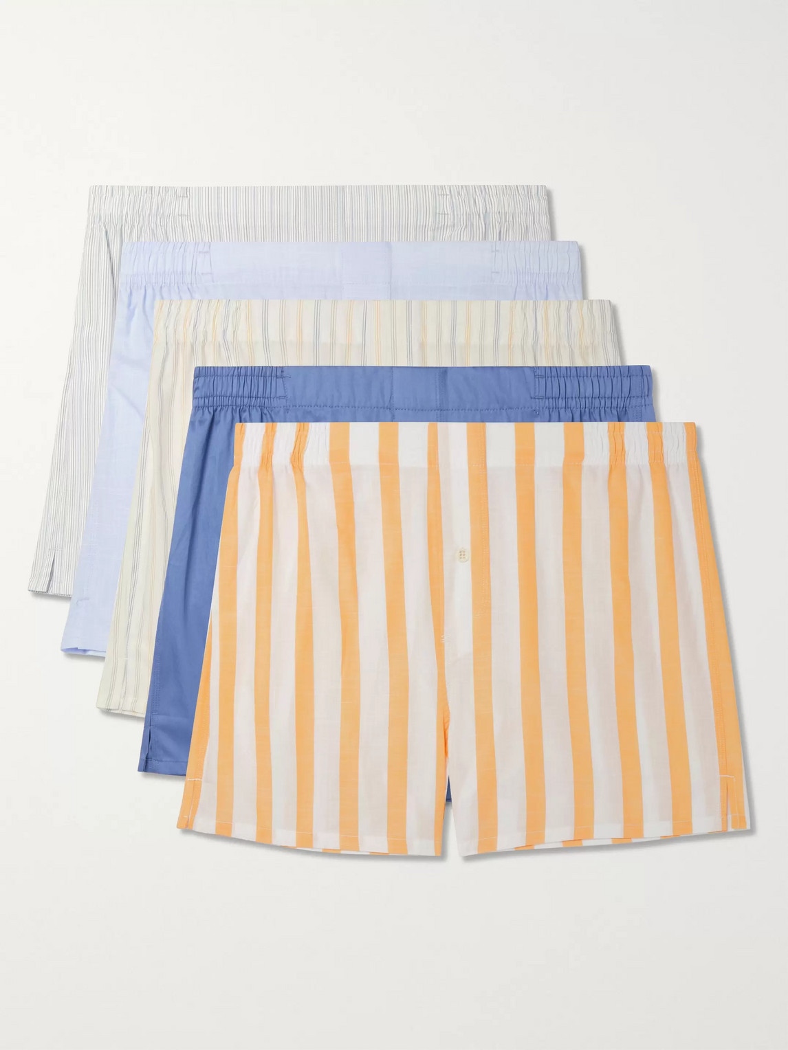 Hamilton And Hare Five-pack Slim-fit Cotton Boxer Shorts In Multi