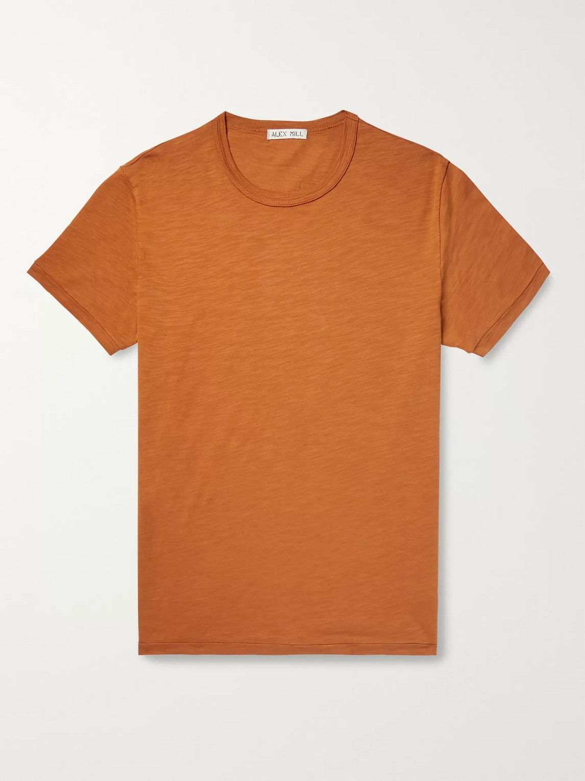 Alex Mill Slub Cotton-jersey T-shirt In Orange