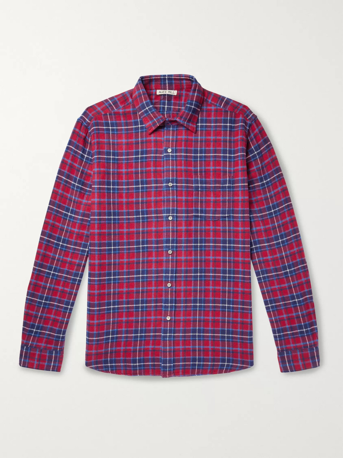 Alex Mill Checked Cotton-flannel Shirt In Red