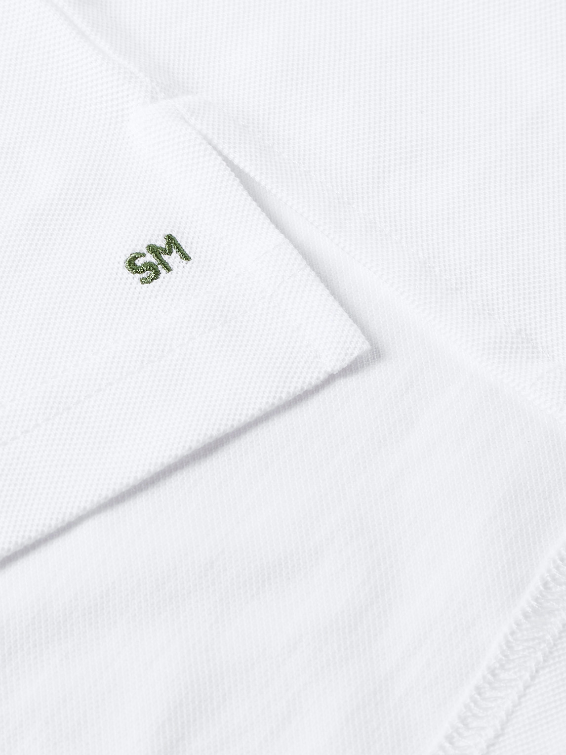 Shop Sid Mashburn Pima Cotton-piqué Polo Shirt In White