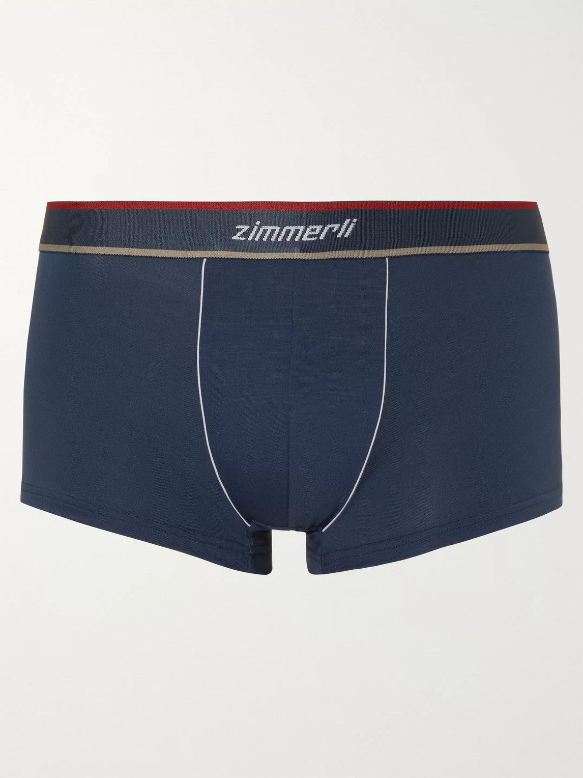 Zimmerli Pureness Stretch Micro Modal Boxer Briefs In Blue