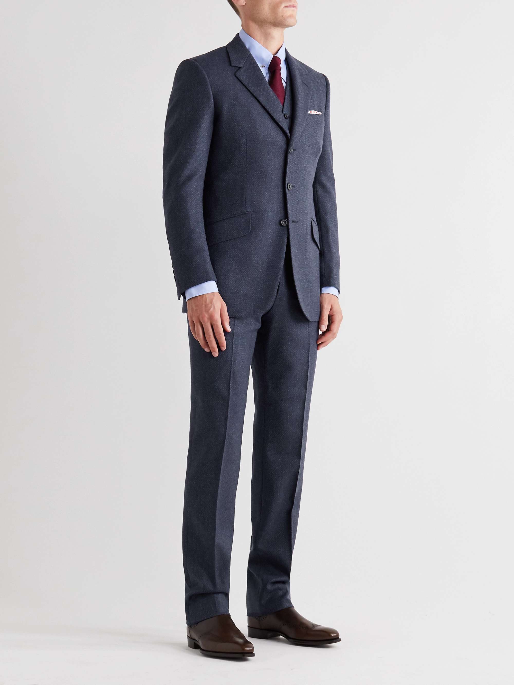KINGSMAN Conrad Slim-Fit Mélange Wool Suit Trousers