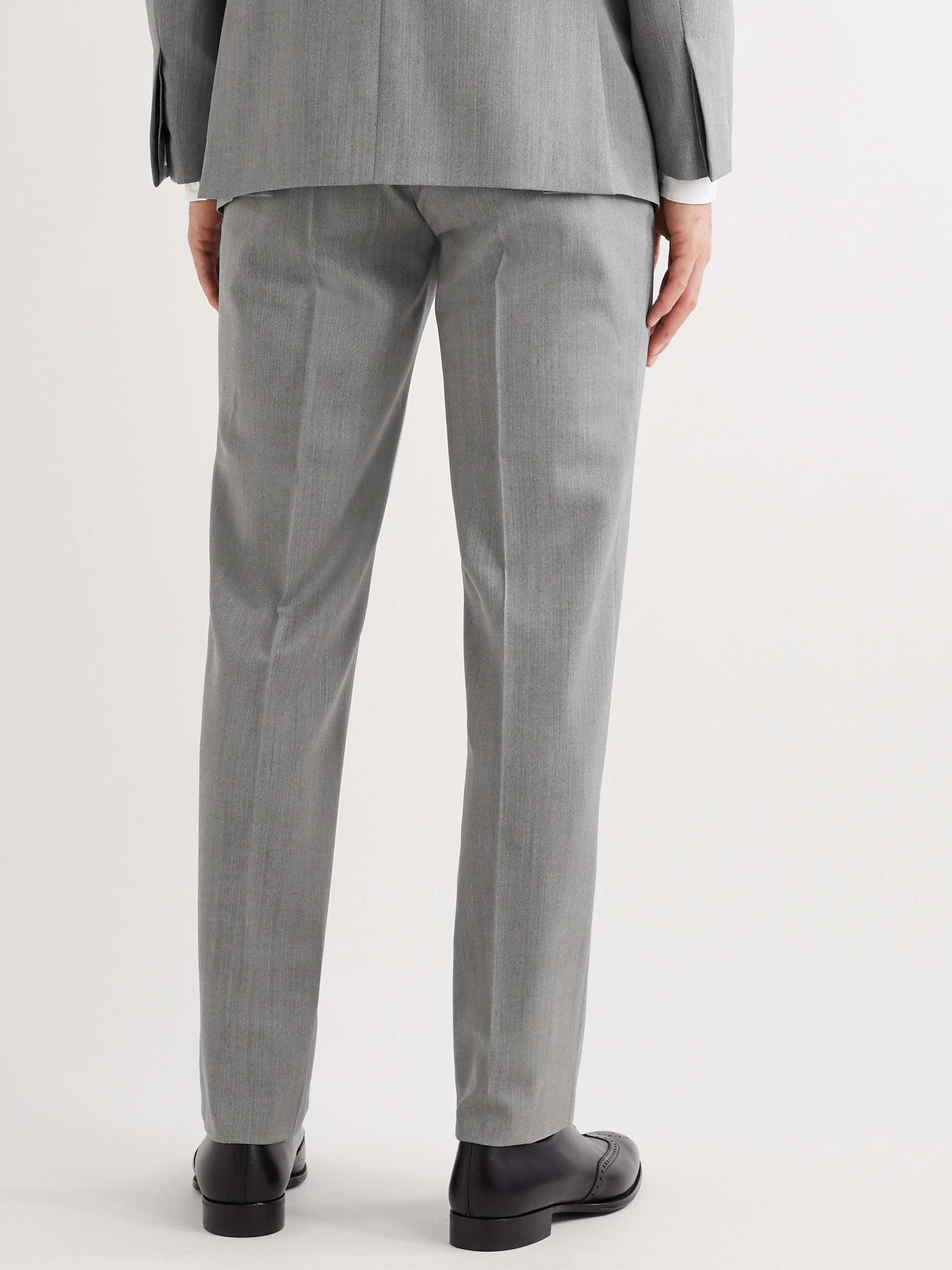 KINGSMAN Conrad Slim-Fit Herringbone Wool Suit Trousers