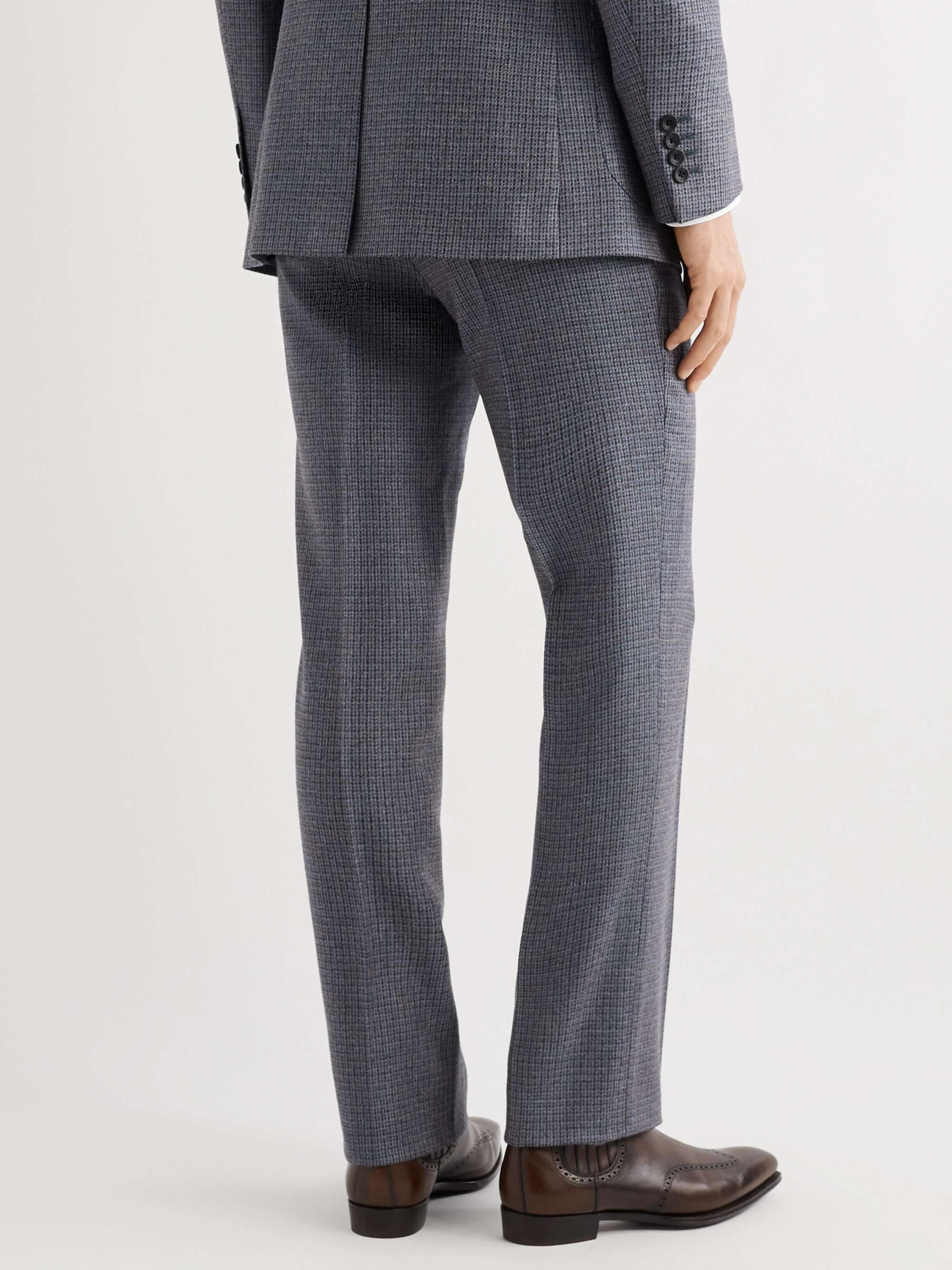 KINGSMAN Conrad Slim-Fit Checked Wool Trousers